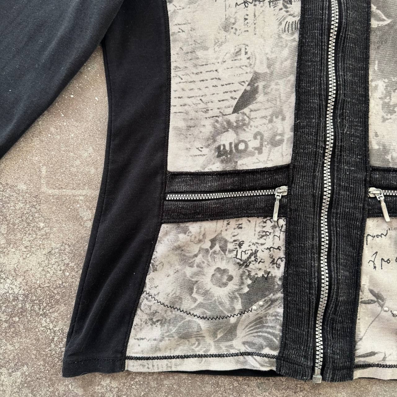 If Six Was Nine Avant Garde Zip Long Sleeve Top (Cop Copine Style) Size L / US 10 / IT 46 - 6 Thumbnail