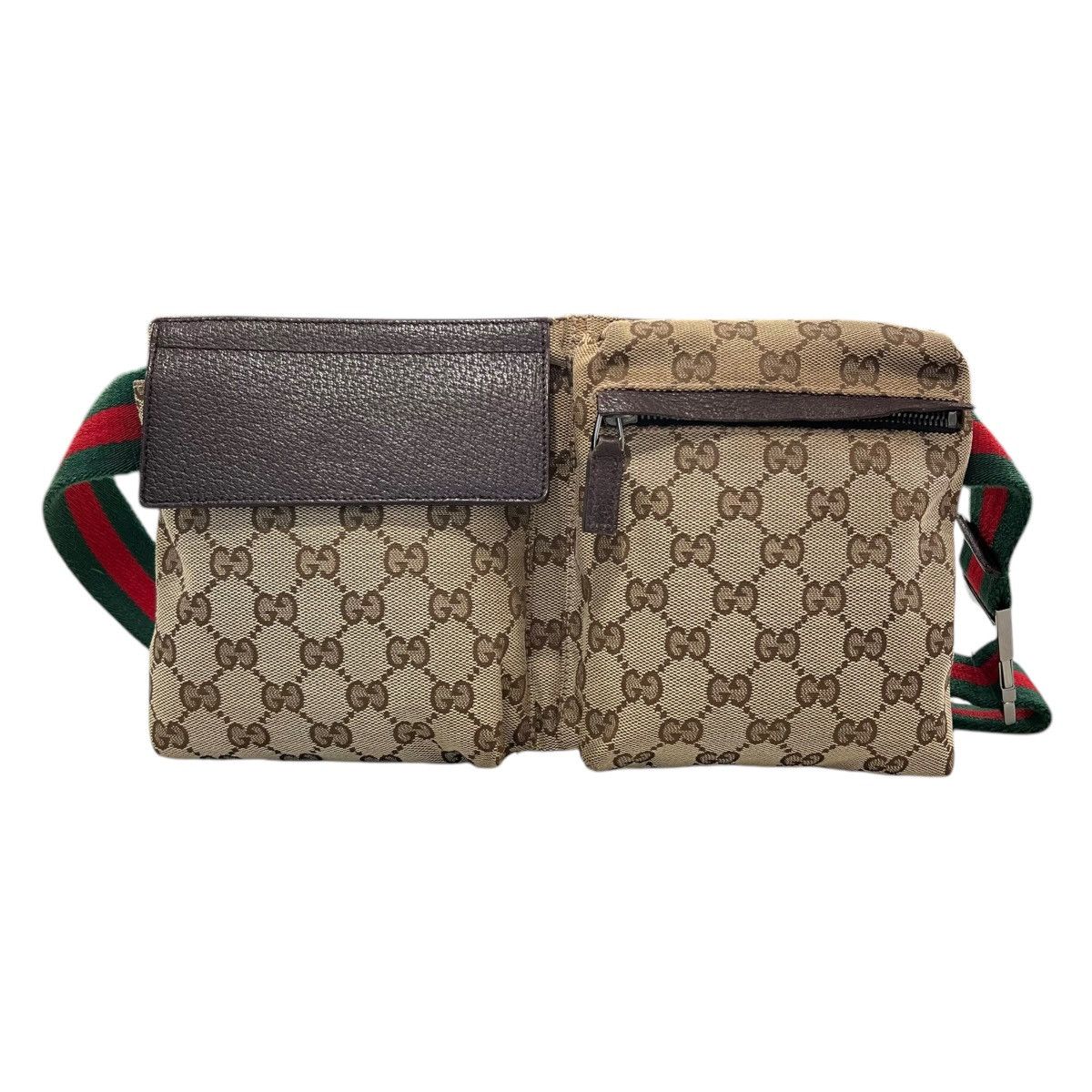 Gucci Monogram Crossbody Belt Waist Bag in Brown, Men's