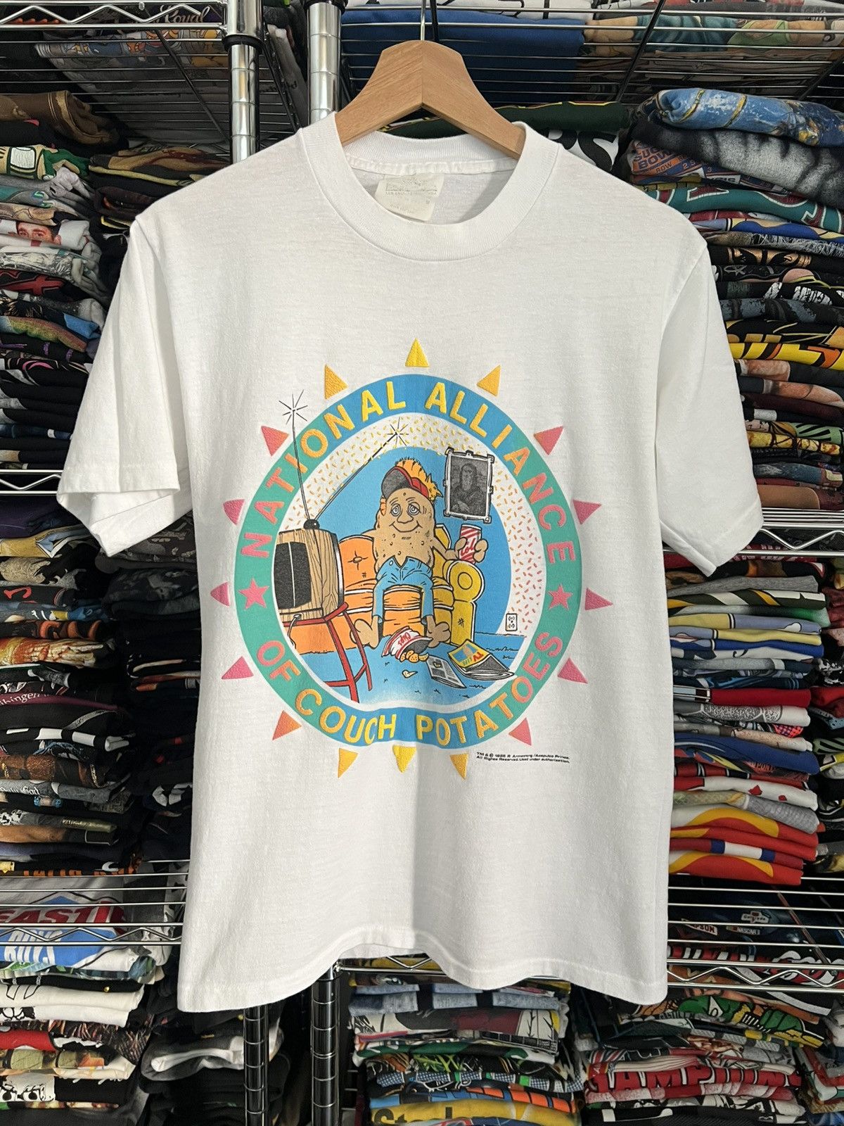 Arts & Science 1988 National Alliance of Couch Potatoes 80s Single Stitch Size US M / EU 48-50 / 2 - 1 Thumbnail