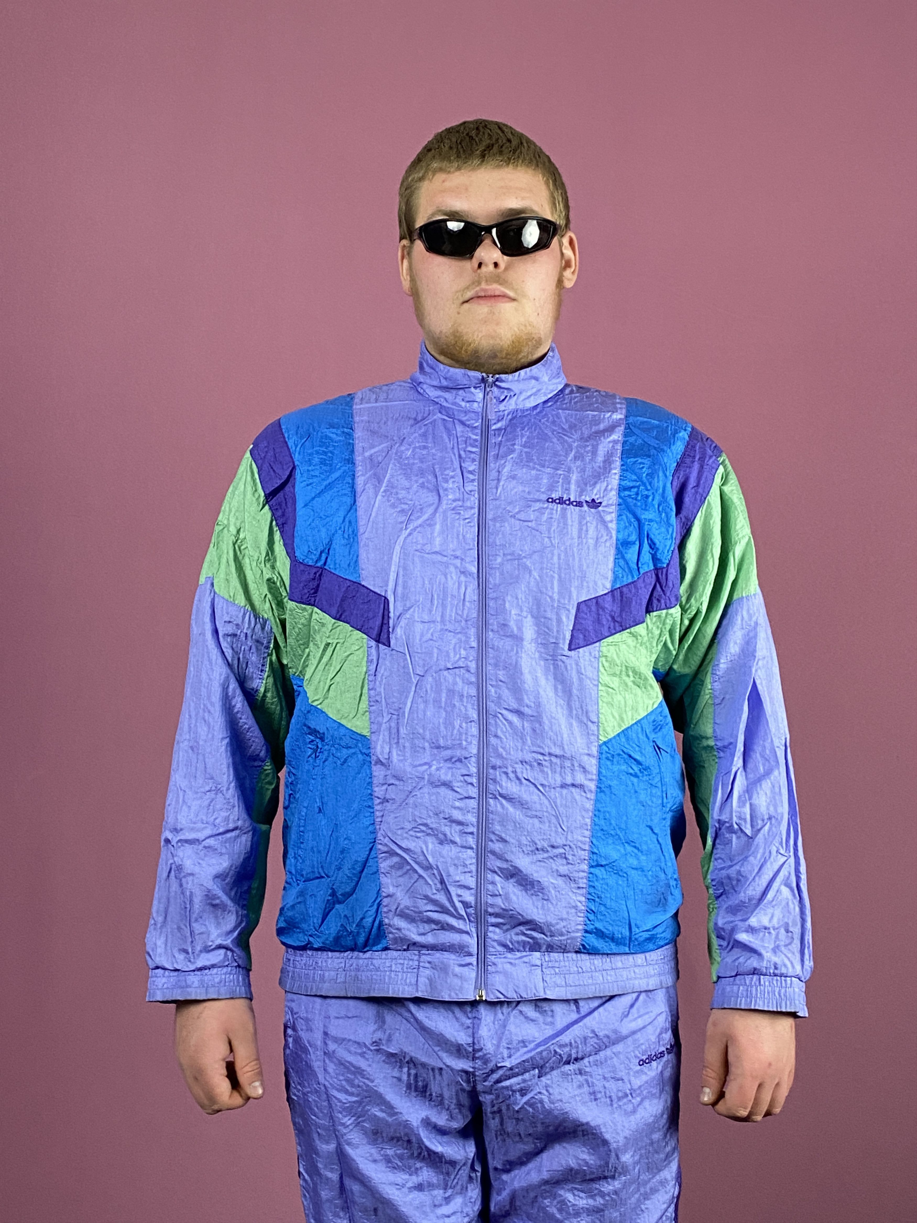 Adidas × Vintage 90s Adidas Vintage Men's Tracksuit Set - L Jacket & Pants Size US L / EU 52-54 / 3 - 1 Thumbnail
