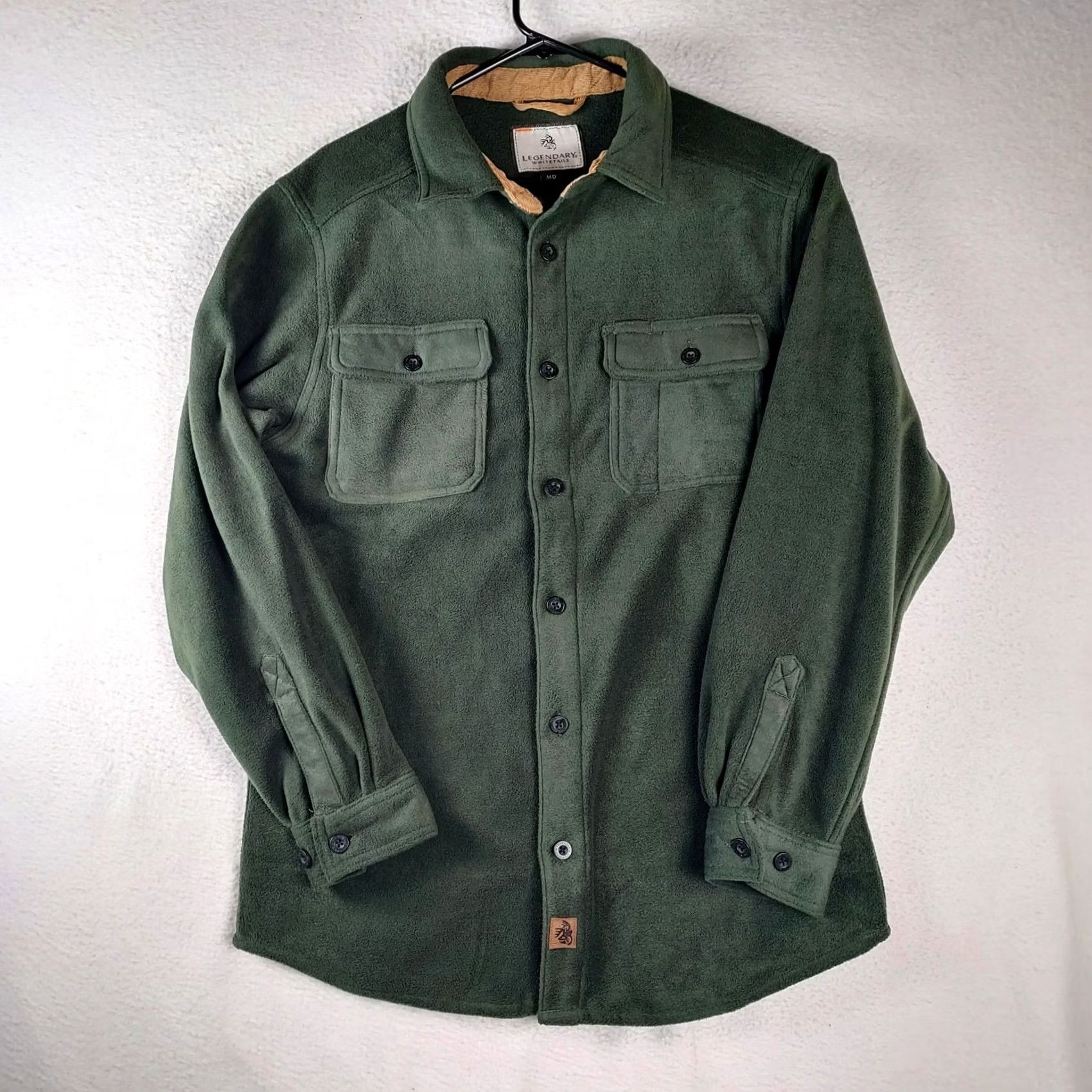 Vintage Mens Legendary Whitetails Fleece Shacket Medium Green Button Up Jacket Size US M / EU 48-50 / 2 - 2 Thumbnail