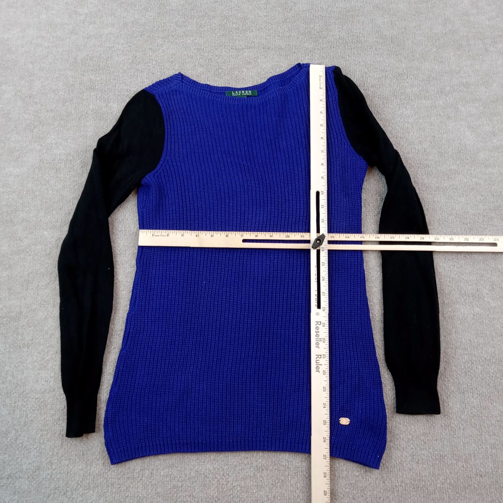 Ralph Lauren Lauren Ralph Lauren Blue Boat Neck Long Sleeve Pullover Sweater Women's Small Size S / US 4 / IT 40 - 2 Thumbnail