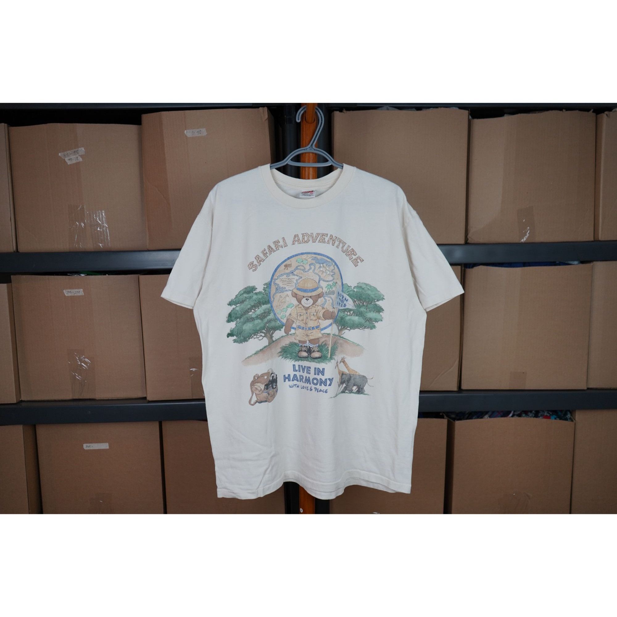 Vintage 90s Safari Adventure Vintage Animal Tshirt Men's XL #409 Size US XL / EU 56 / 4 - 1 Thumbnail