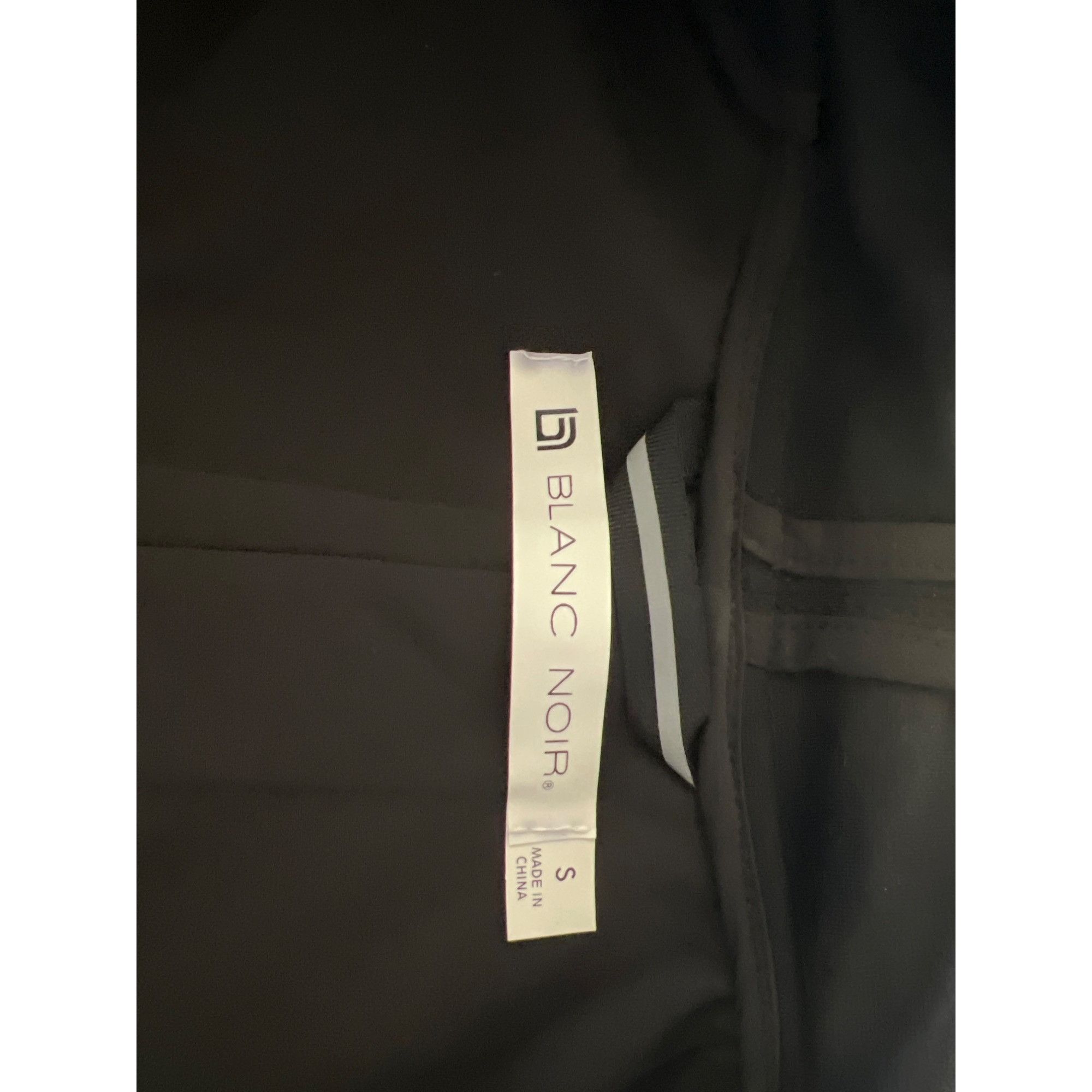 Blanc Noir Blanc Noir Black Hooded Moto Blazer With Faux Leather Trim Size S / US 4 / IT 40 - 5 Thumbnail