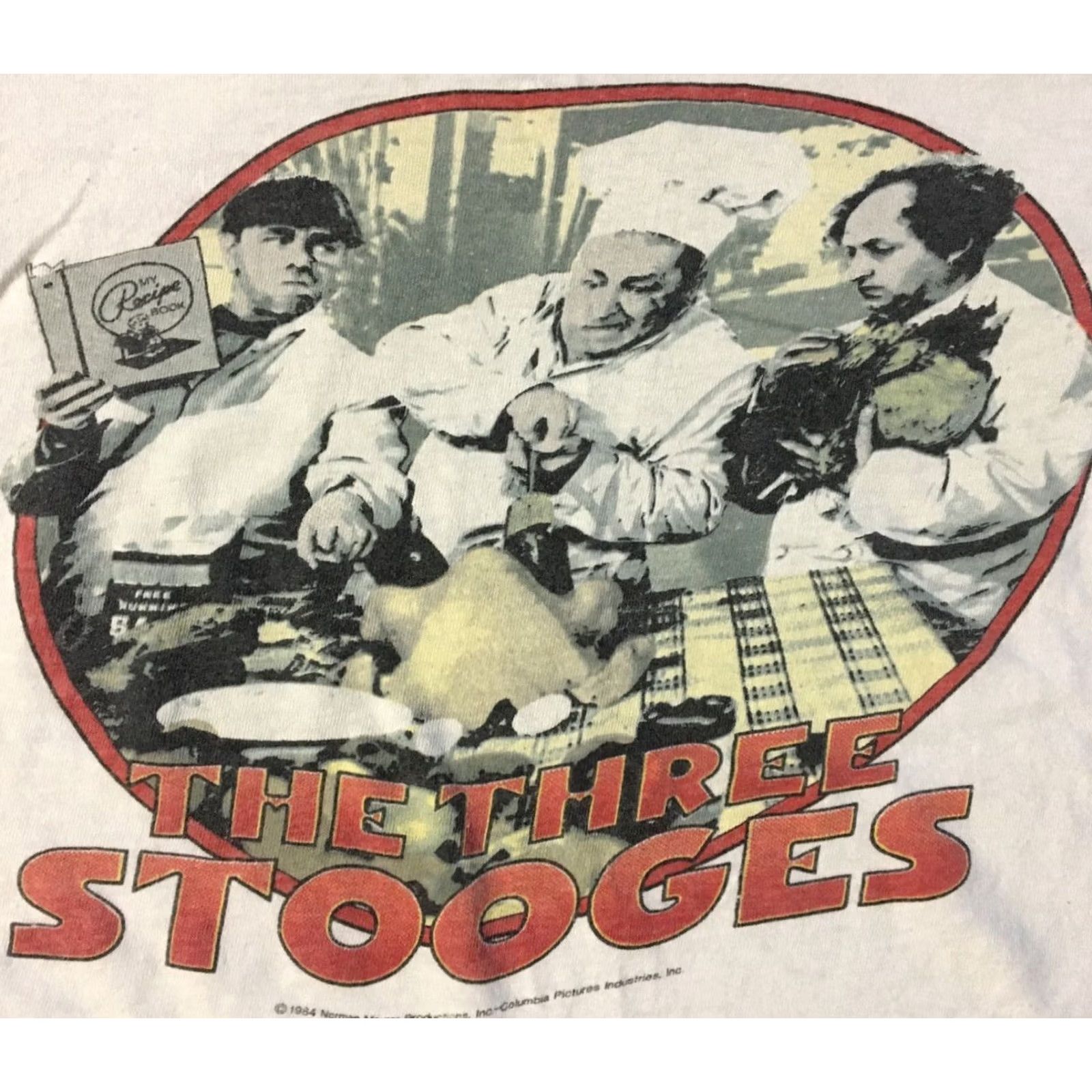 Vintage VINTAGE The Three Stooges Promo Shirt S White Short Sleeve T-Shirt Mens Funny TV Show Movie Comedy Columbia Pictures Size US S / EU 44-46 / 1 - 2 Thumbnail
