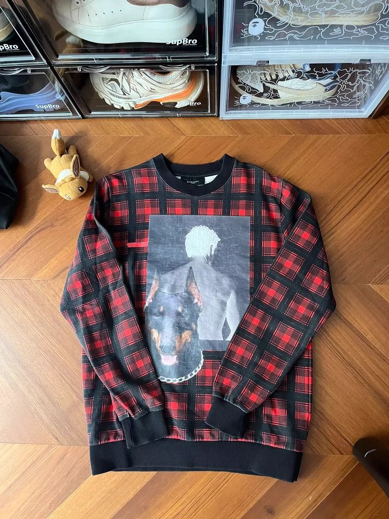 Givenchy Givenchy Robin Dog Red Plaid Hoodie Size XS Size US XS / EU 42 / 0 - 1 Thumbnail