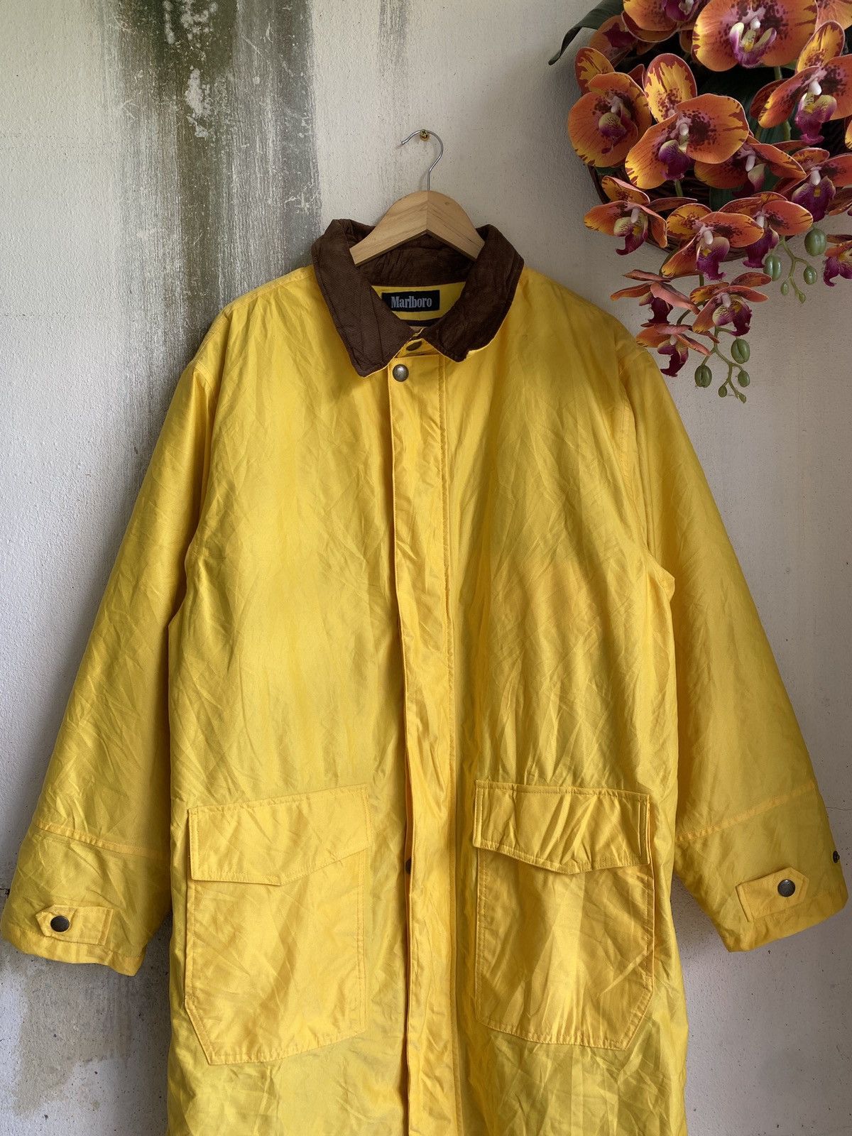 Marlboro × Vintage ✨Rare✨Vtg 1990s Marlboro Reversible Full Length Rain Jacket Size US L / EU 52-54 / 3 - 3 Thumbnail