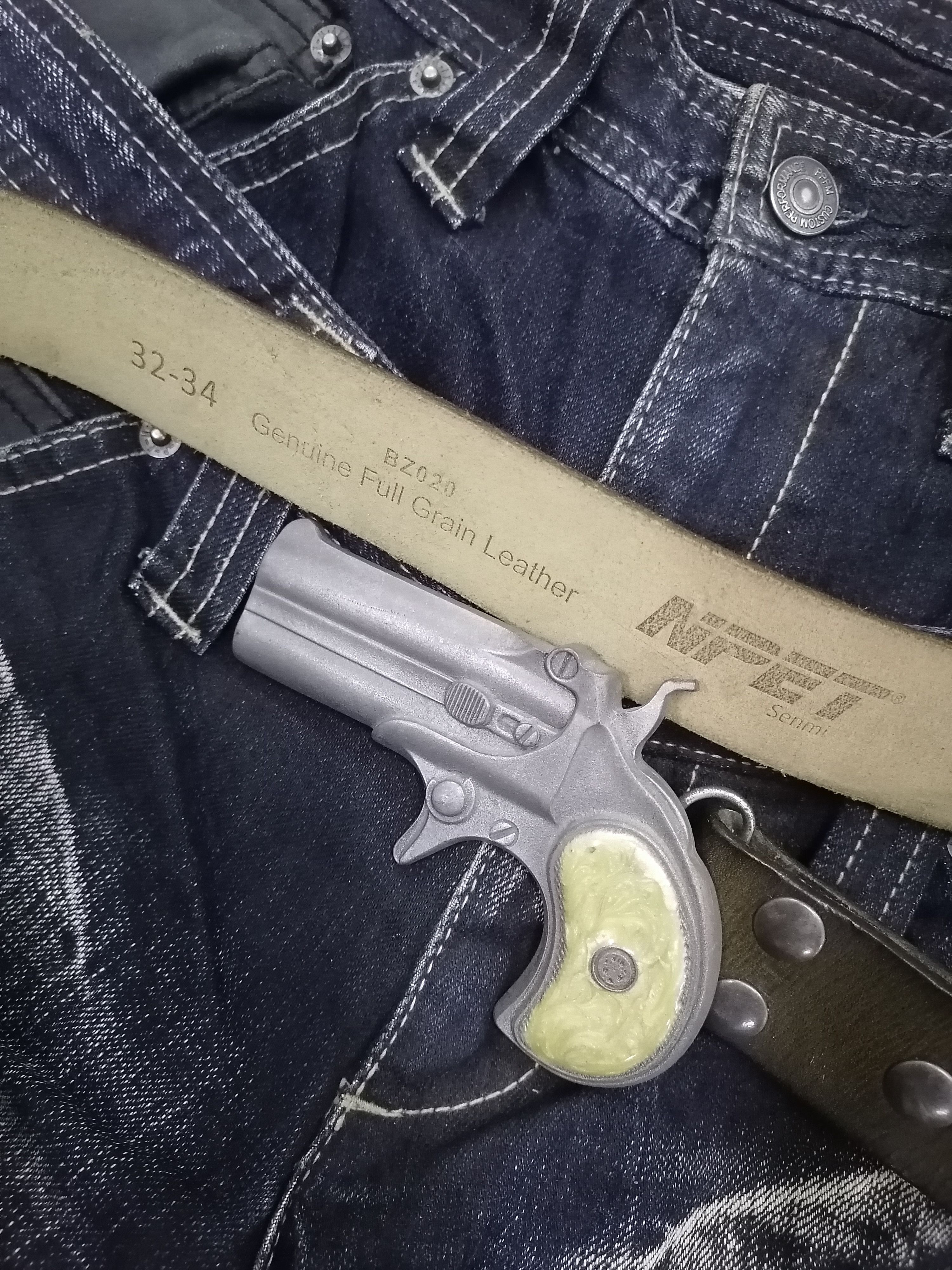 Genuine Leather × Vintage ©1978 Bergamot Brass Works Pistol Npet Leather Belts Size ONE SIZE - 3 Thumbnail