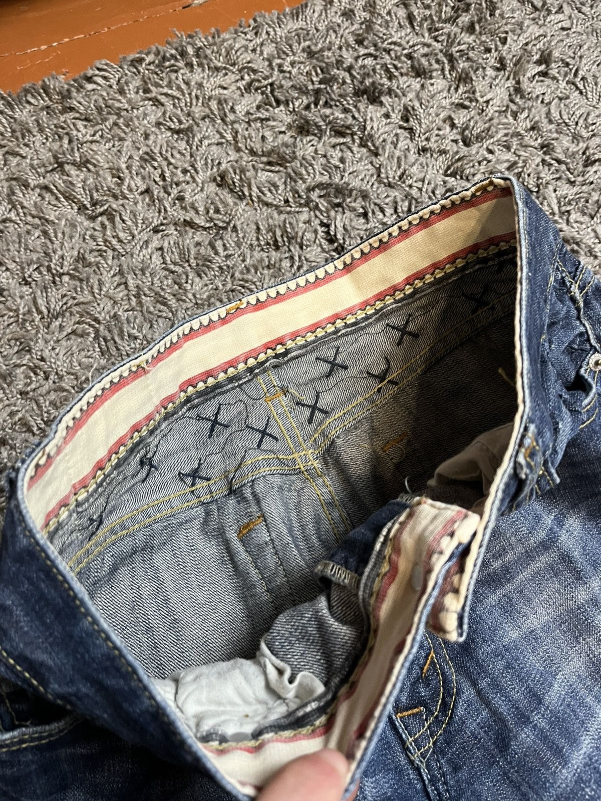 Japanese Brand RARE Kaws OriginalFake Levi's Denim Y2K Baggy Rap Pants Size US 31 - 10 Thumbnail
