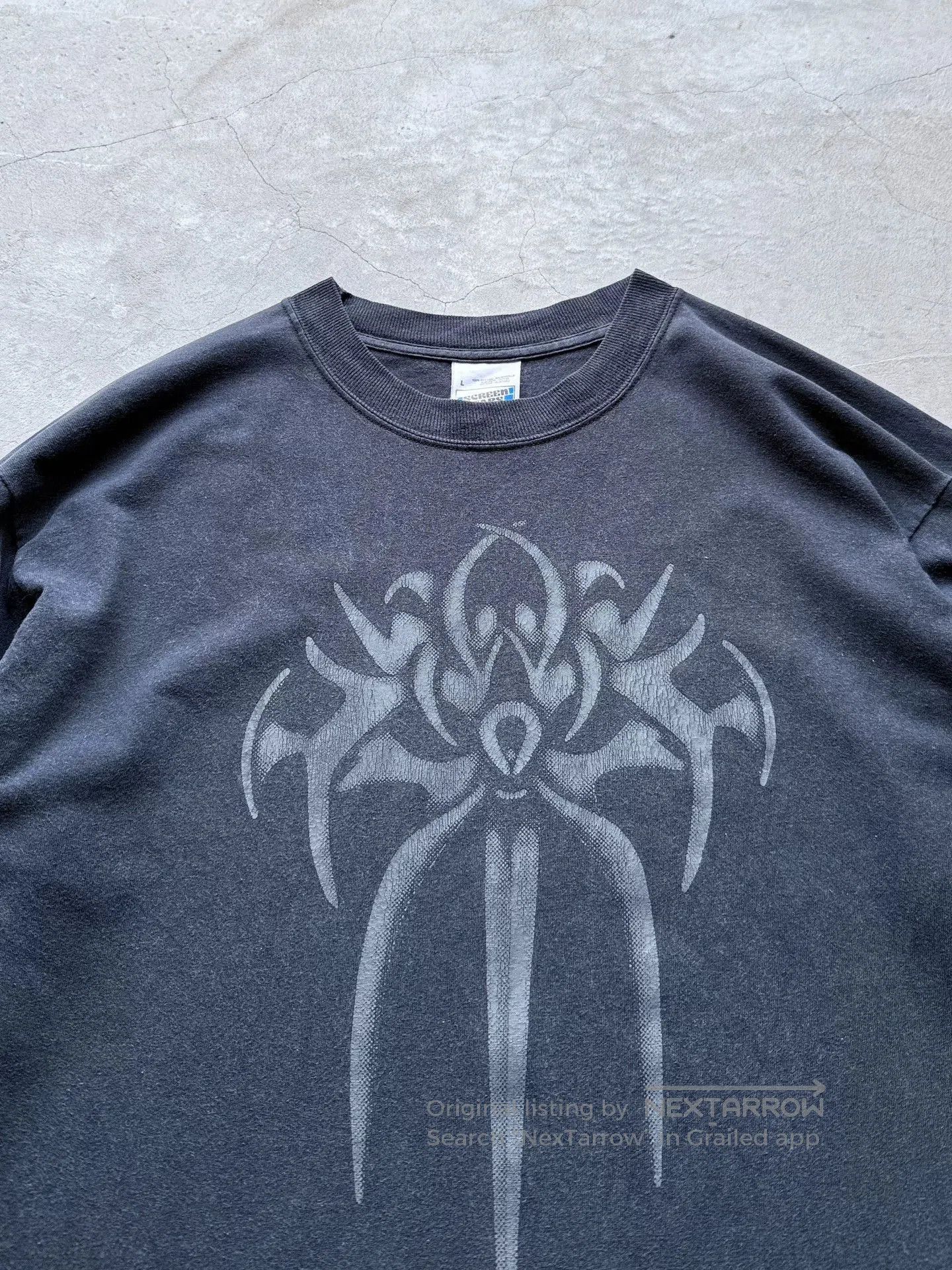 Vintage Vintage 90s Tribal Totem Graphic Longsleeve Tee. Size US L / EU 52-54 / 3 - 4 Thumbnail