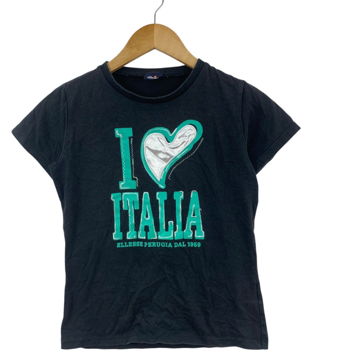 Ellesse Vintage ELLESSE PERUGIA I Love Italia Embossed Tee Shirt Size XXS / US 00 / IT 34 - 4 Thumbnail
