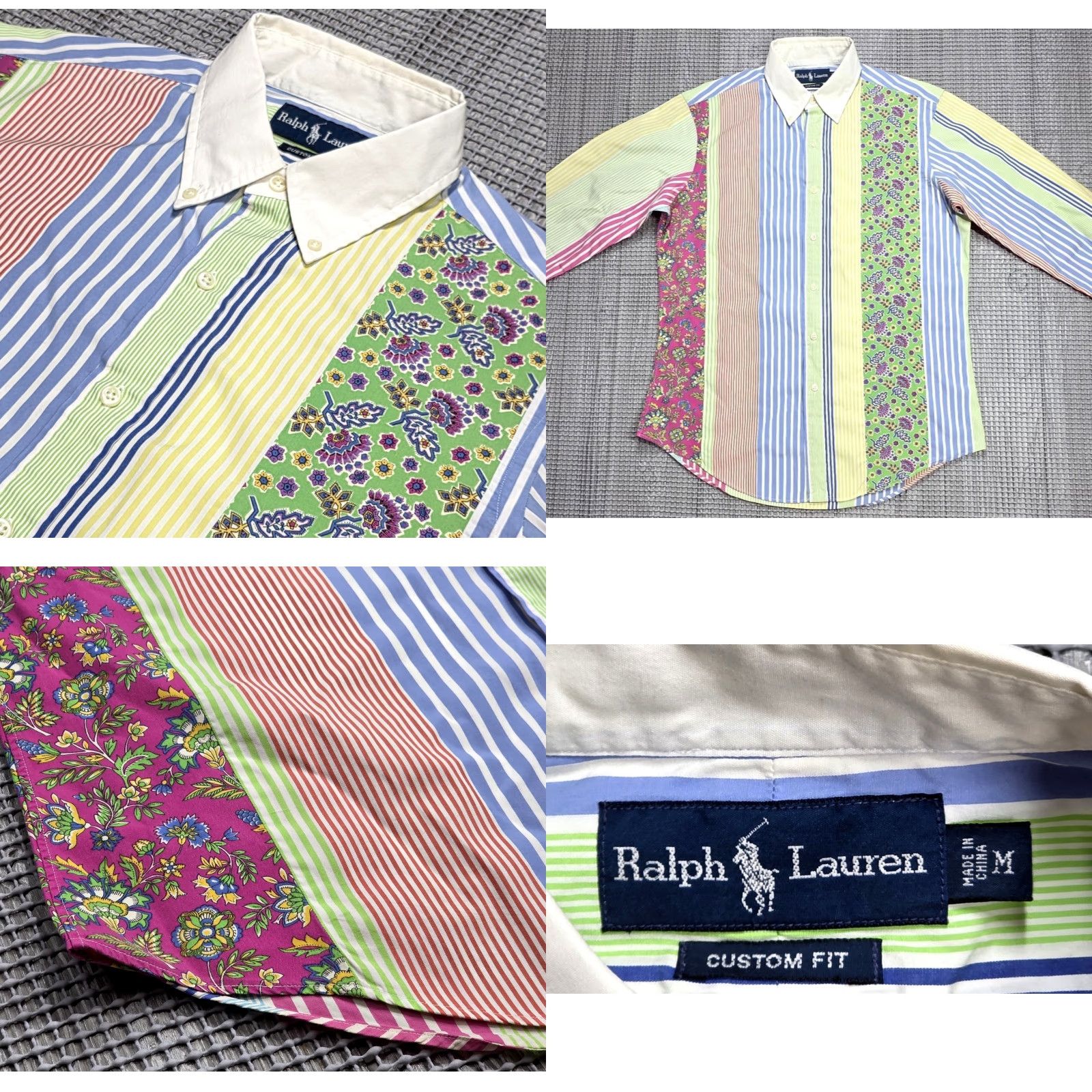 Polo Ralph Lauren VTG Ralph Lauren Polo Men M Patchwork Paisley Multicolor Button Up Rare Shirt Size US M / EU 48-50 / 2 - 8 Thumbnail