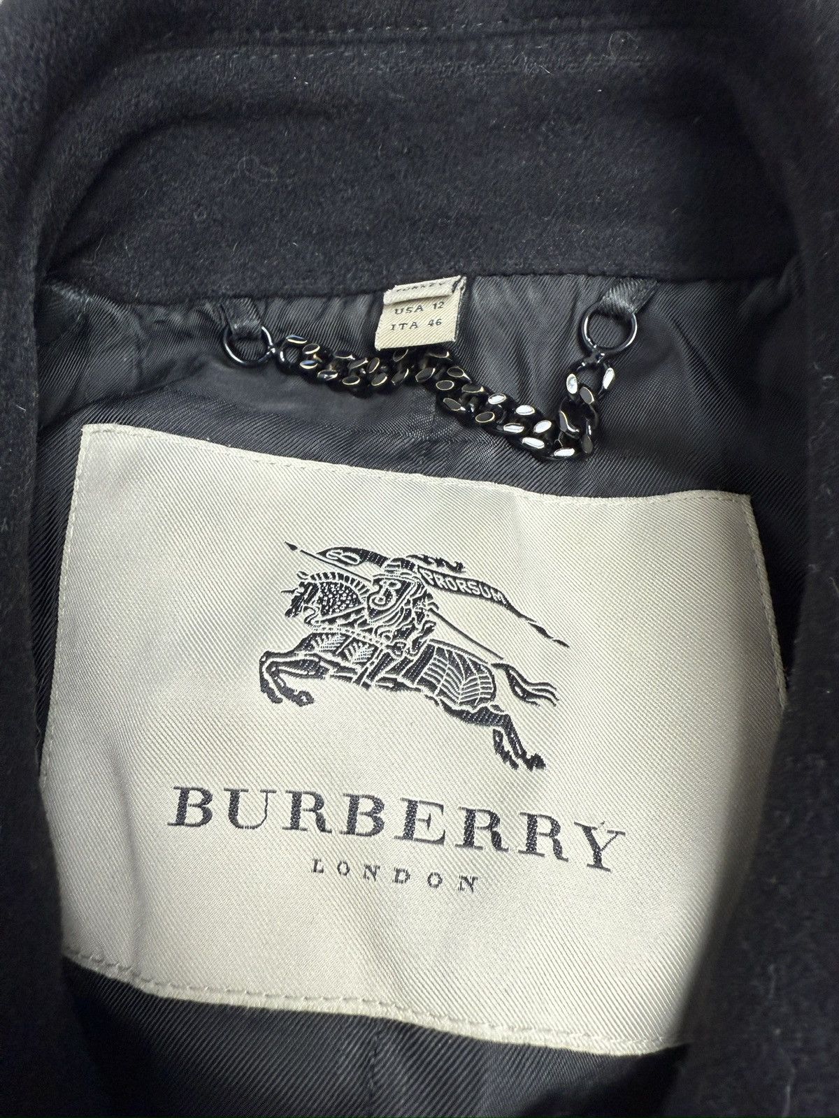 Burberry Burberry double breasted wool cashmere belted coat trench Size L / US 10 / IT 46 - 9 Thumbnail