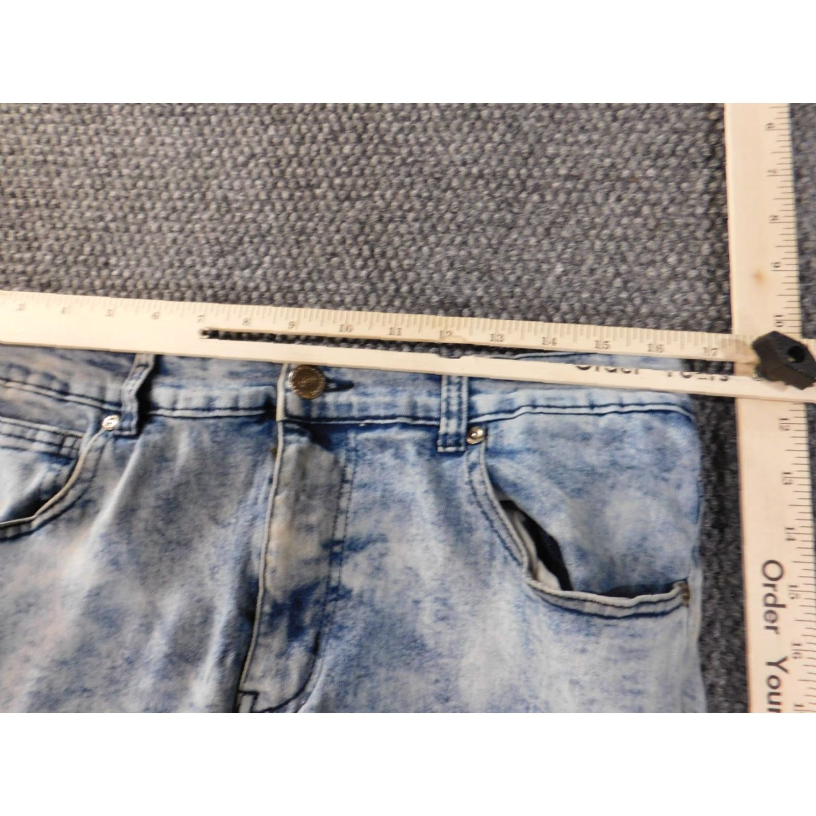 Phat Farm Phat Farm Jeans 34x28 Blue Skinny Denim Cotton Zipper Pockets Mens Regular Distressed 90s Hip-Hop Vintage N/A Size US 34 / EU 50 - 5 Thumbnail
