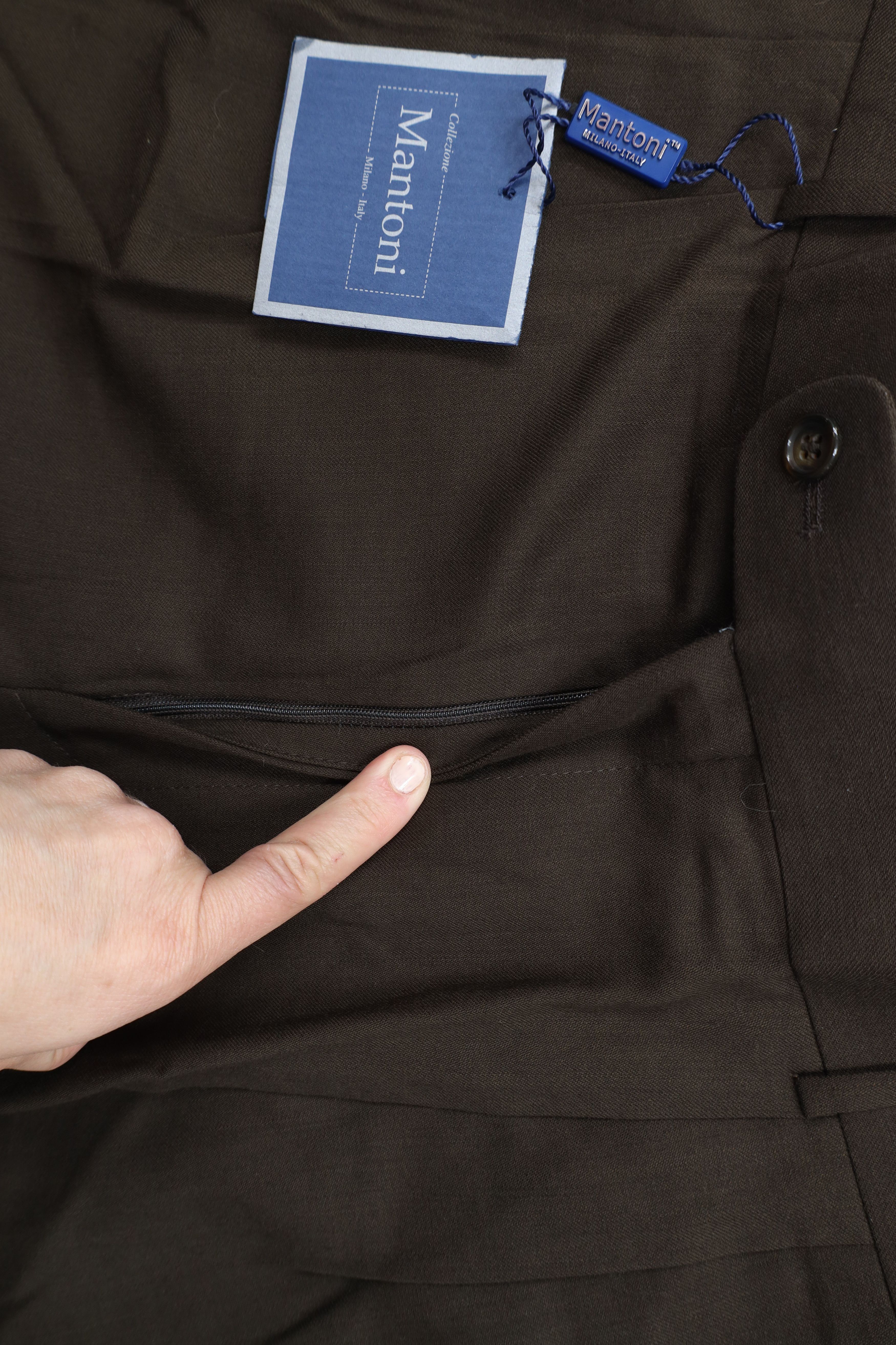 Vintage Deadstock Vintage 90s Streetwear Wool Wide Leg Chino Pants Size US 38 / EU 54 - 5 Thumbnail