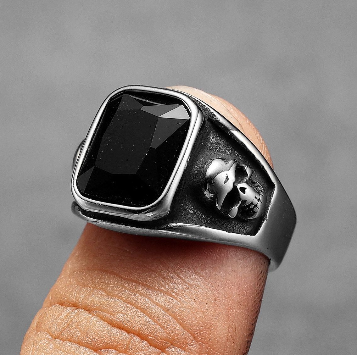 Jewelry Punk Skull Ring Size ONE SIZE - 2 Thumbnail