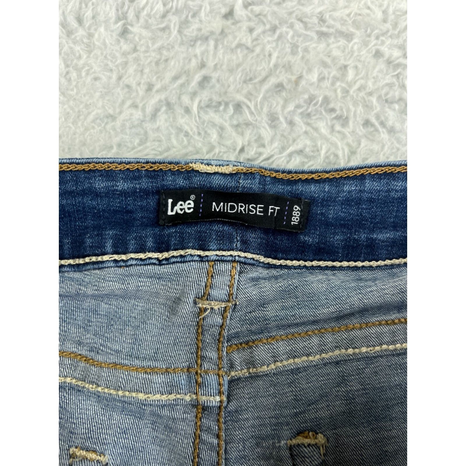 Lee Lee Jeans Women's Jeans 10 Blue Denim Bootcut Mid Rise Stretch Size 32" / US 10 / IT 46 - 4 Thumbnail