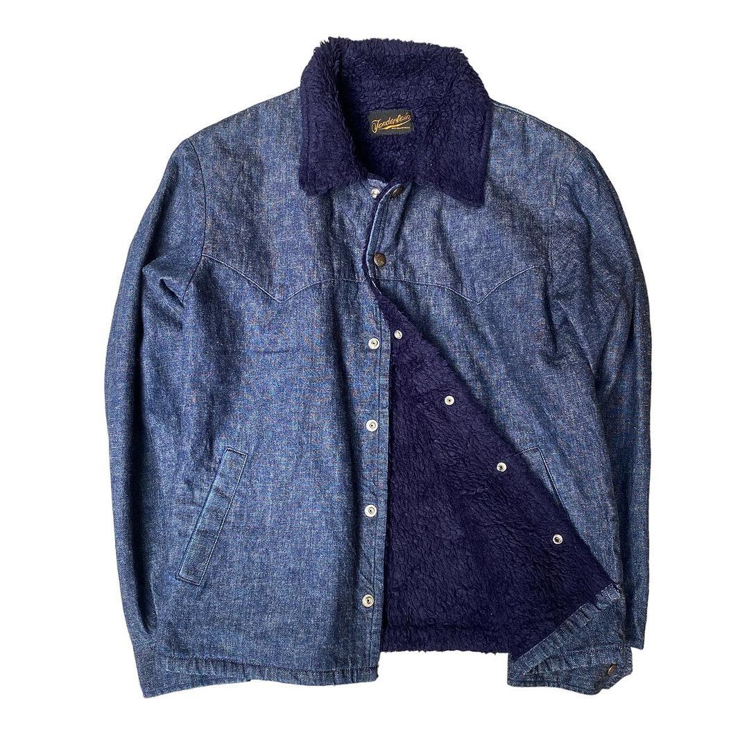 Indigo × Japanese Brand × Tenderloin Tenderloin western denim sherpa jacket Size US M / EU 48-50 / 2 - 2 Thumbnail