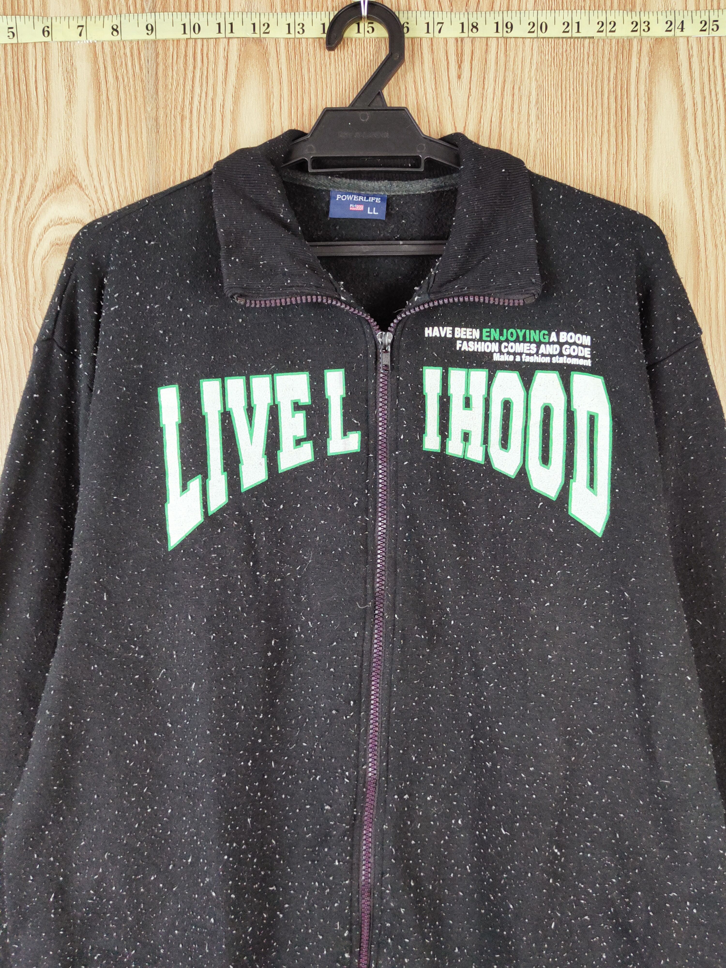 Japanese Brand × Vintage Vintage "LIVELIHOOD" Powerlife Black Sweaters Jacket Size US L / EU 52-54 / 3 - 4 Thumbnail