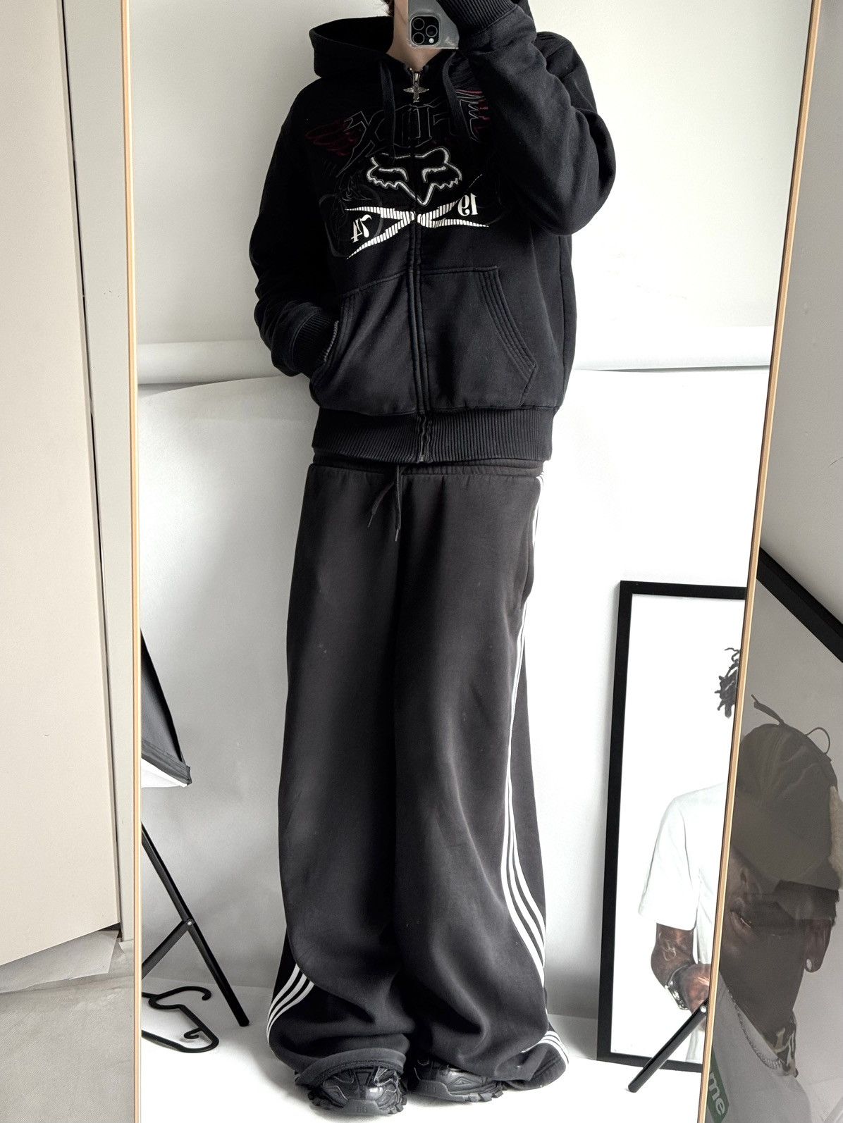 Fox Racing Fox Racing Boxy Fit Zip Hoodie Y2K Affliction Gothic Style Size US XL / EU 56 / 4 - 2 Thumbnail