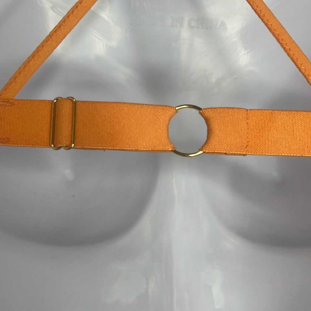Skin Skin Womens Small Odelyn Triangle Bra Spritz Orange Criss Cr Size ONE SIZE - 6 Thumbnail