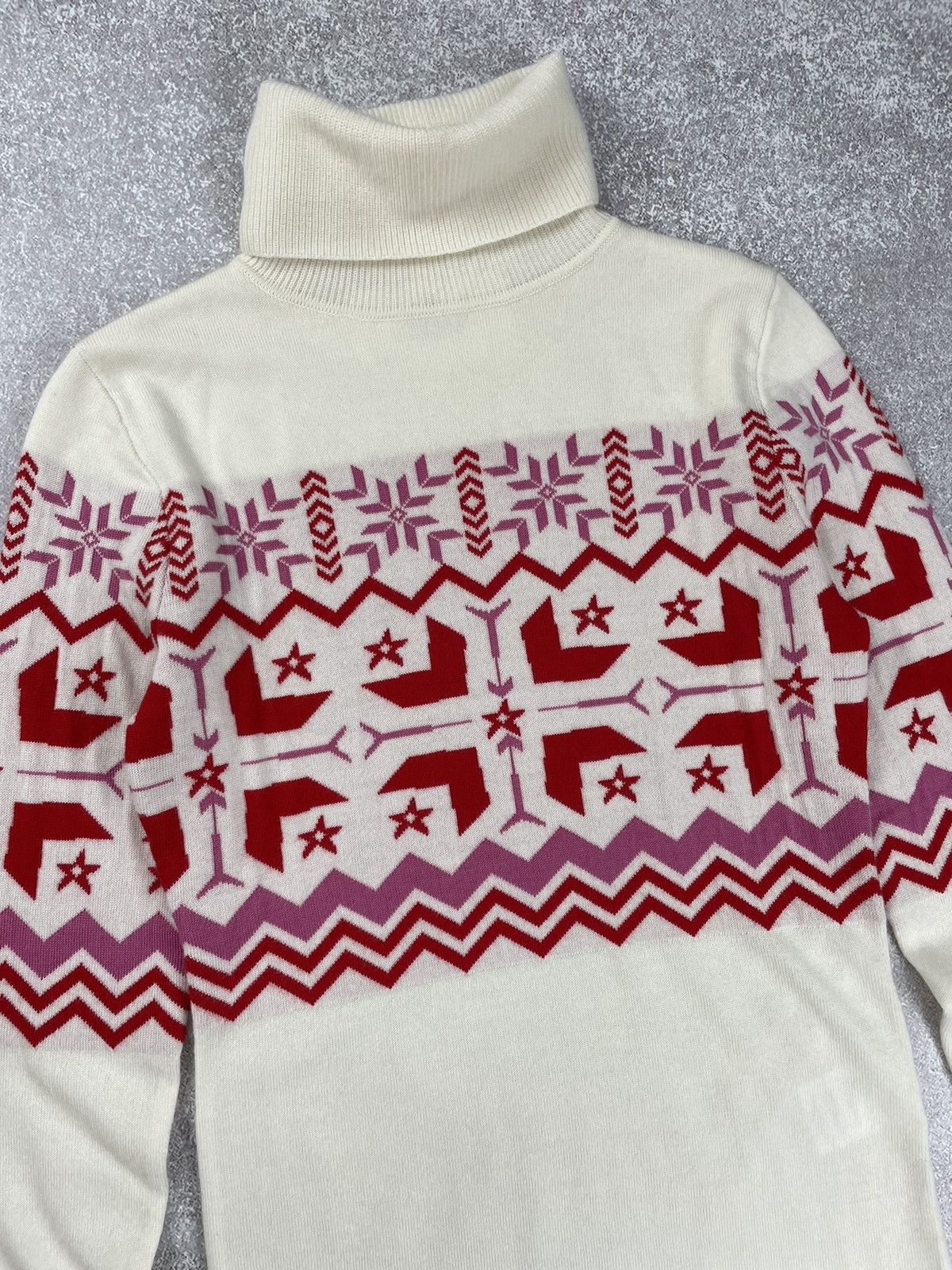 Perfect Moment Perfect Moment Printed Turtleneck Extra Merino Wool Sweater Size XS / US 0-2 / IT 36-38 - 2 Thumbnail