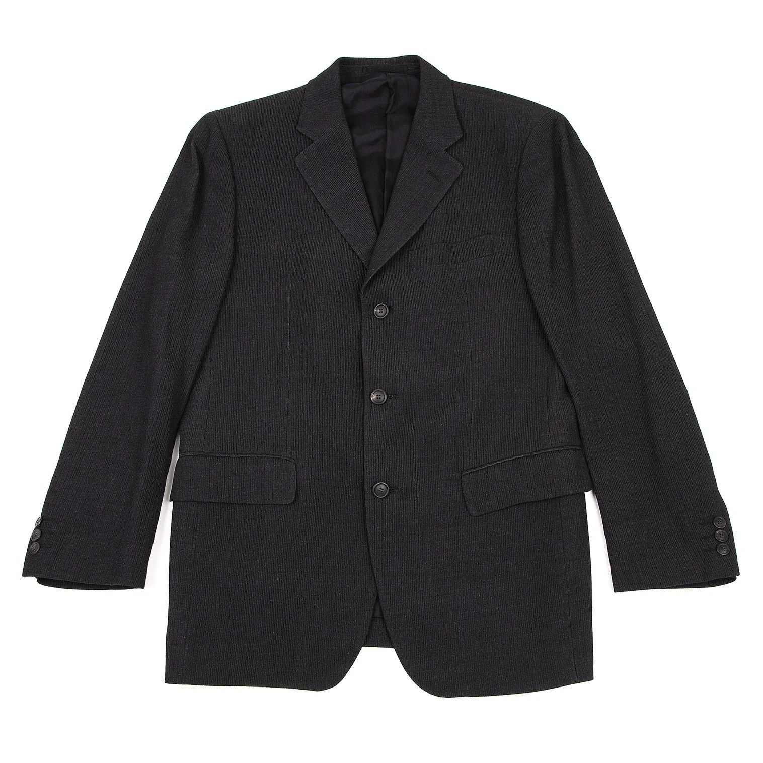 Issey Miyake Ribbed 3B Jacket in Charcoal Size US S / EU 44-46 / 1 - 1 Thumbnail