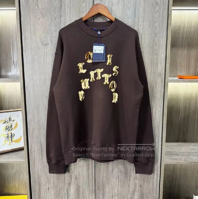 Louis Vuitton Louis Vuitton Brown Leather Men's Sweatshirt . Size US L / EU 52-54 / 3 - 1 Thumbnail