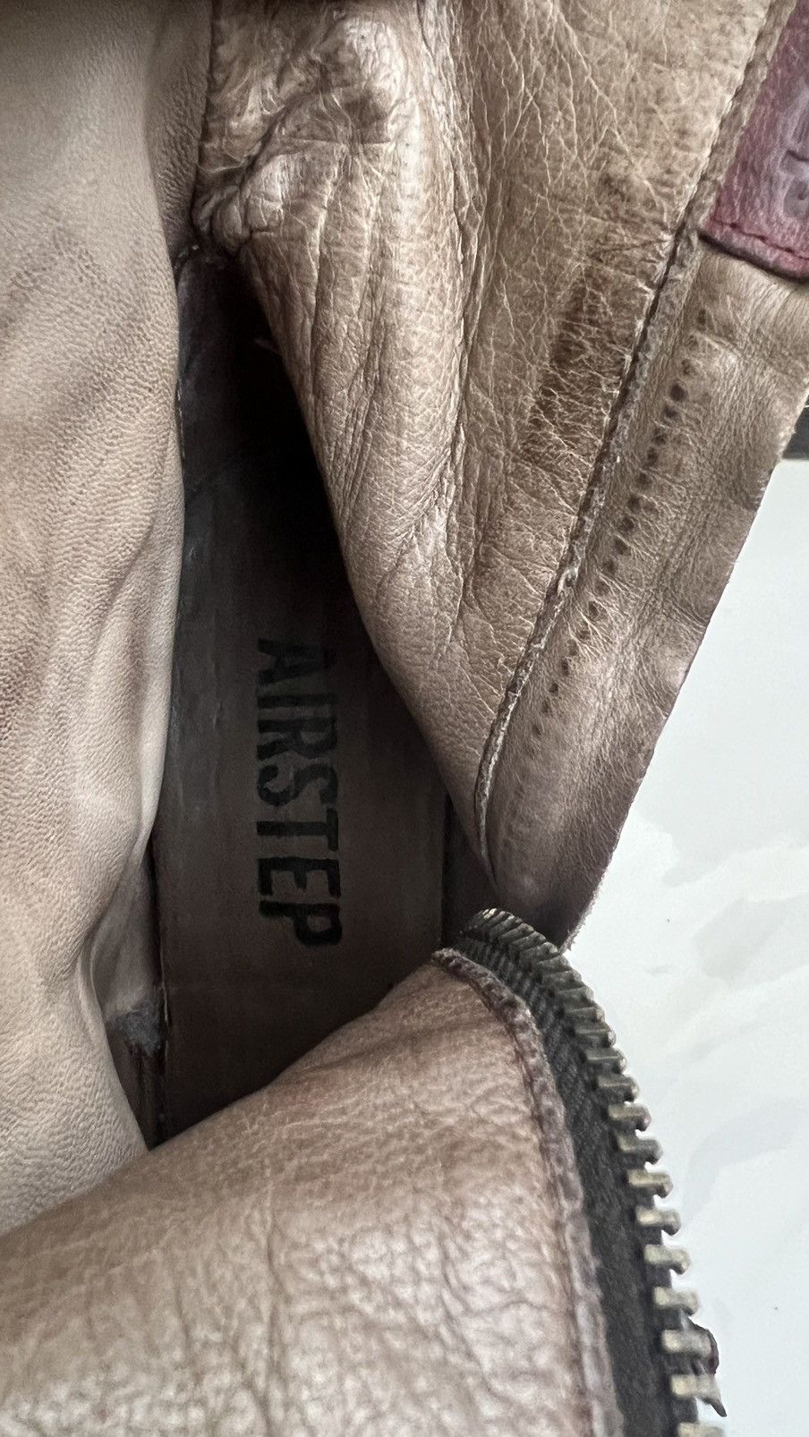 A.S.98 As 98 Airstep Zipper Boho Biker distressed boot Size US 8 / IT 38 - 13 Thumbnail