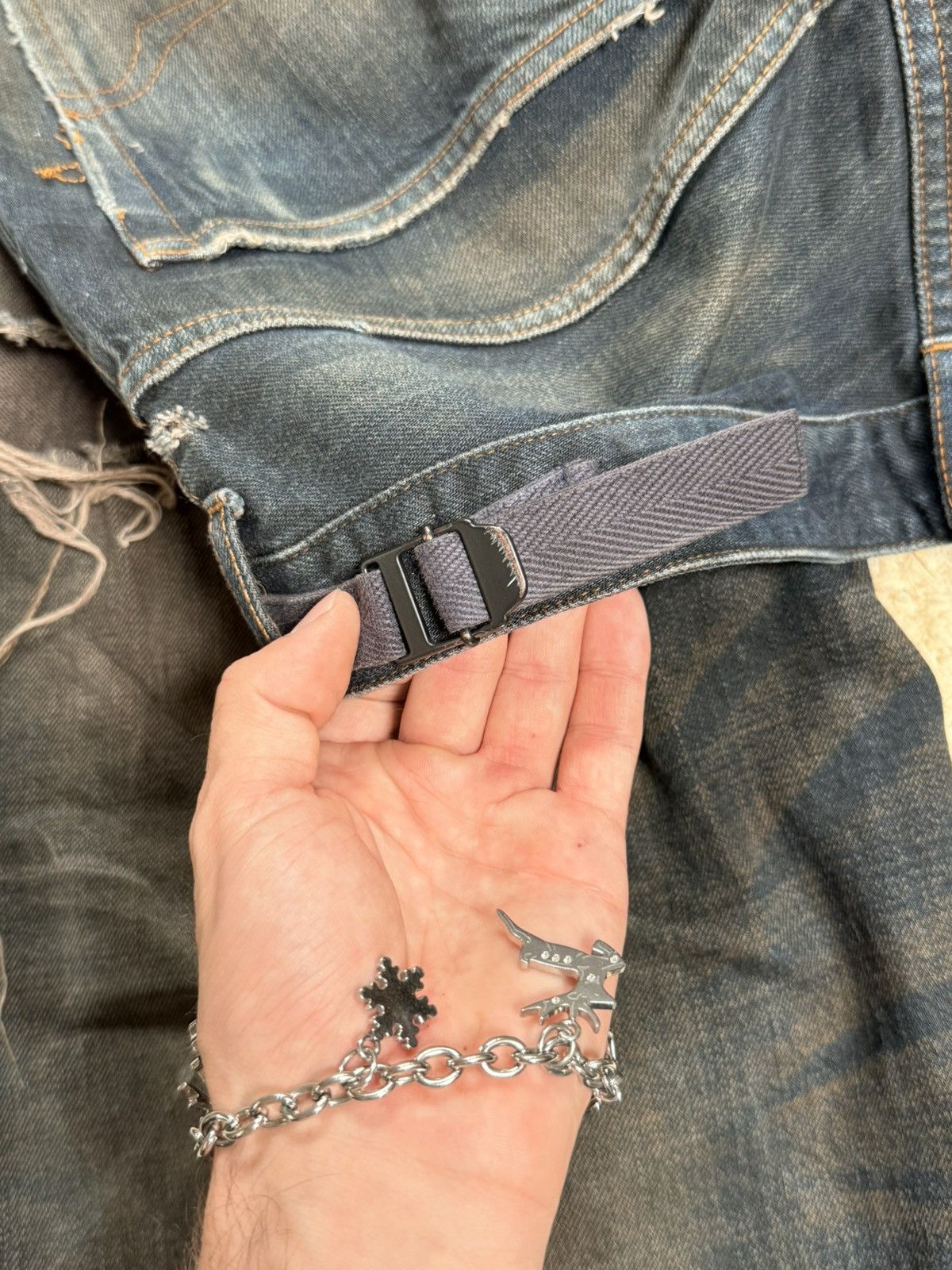 Balenciaga Balenciaga Skater Pant Dirty Dark Blue Denim Prototype Size US 30 / EU 46 - 5 Thumbnail