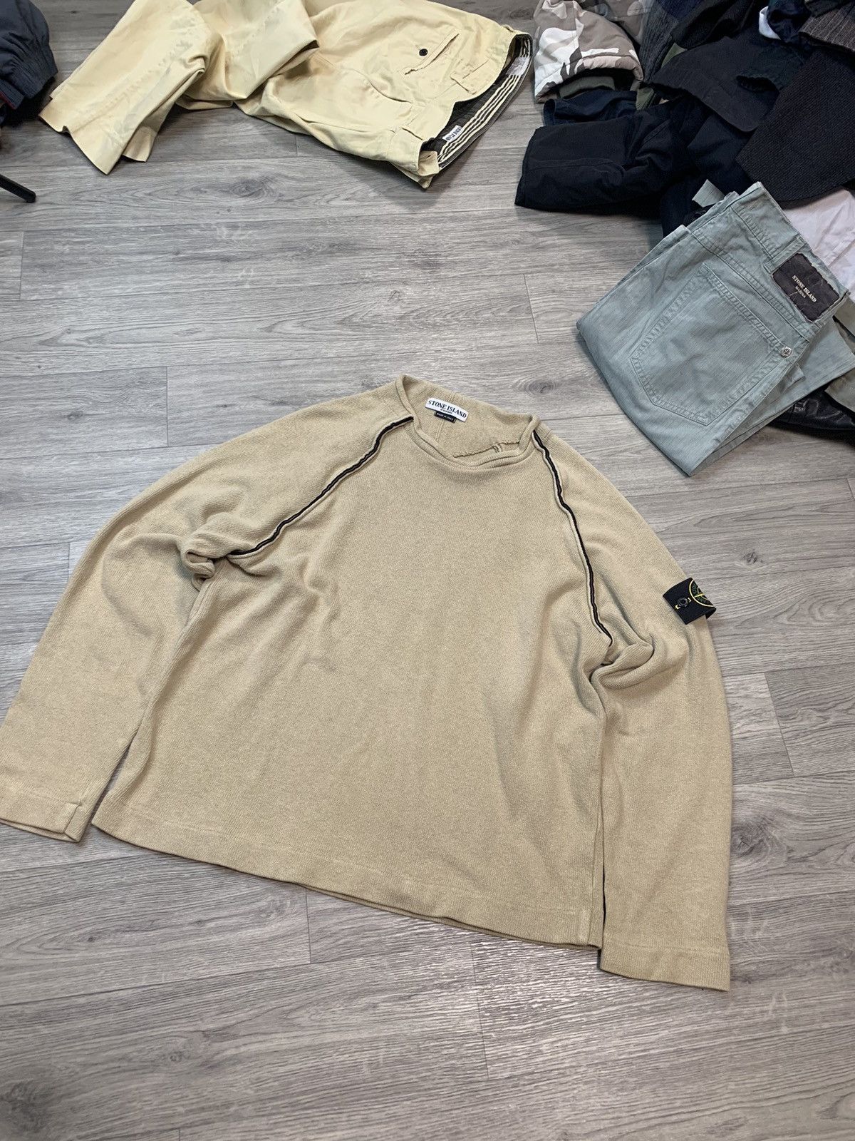 Stone Island × Vintage SS04 STONE ISLAND YELLOW CREWNECK SWEATSHIRT Size US M / EU 48-50 / 2 - 4 Thumbnail