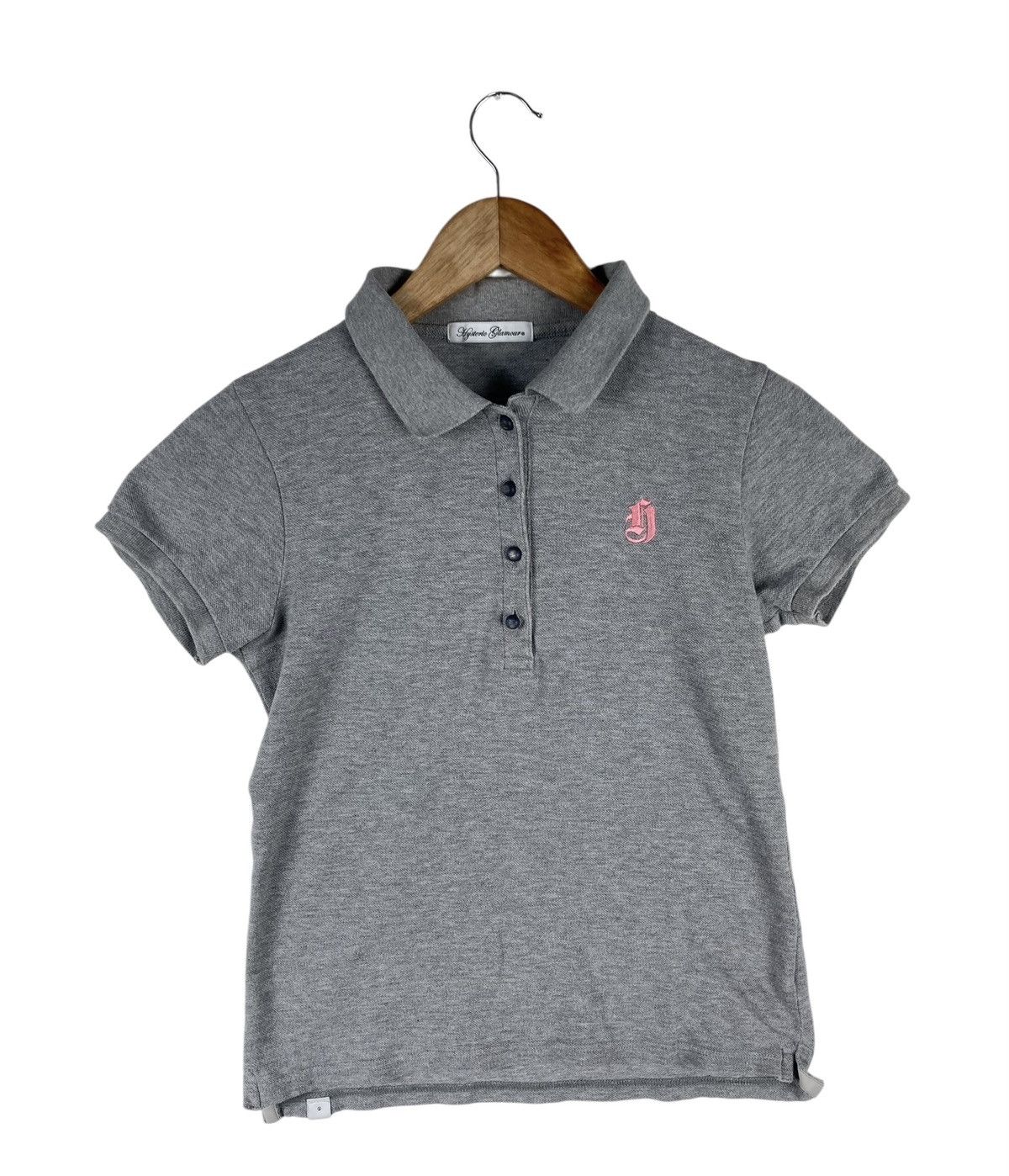 Hysteric Glamour Hysteric Glamour The Hysteric Times Women Logo Polo Shirt Size S / US 4 / IT 40 - 4 Thumbnail
