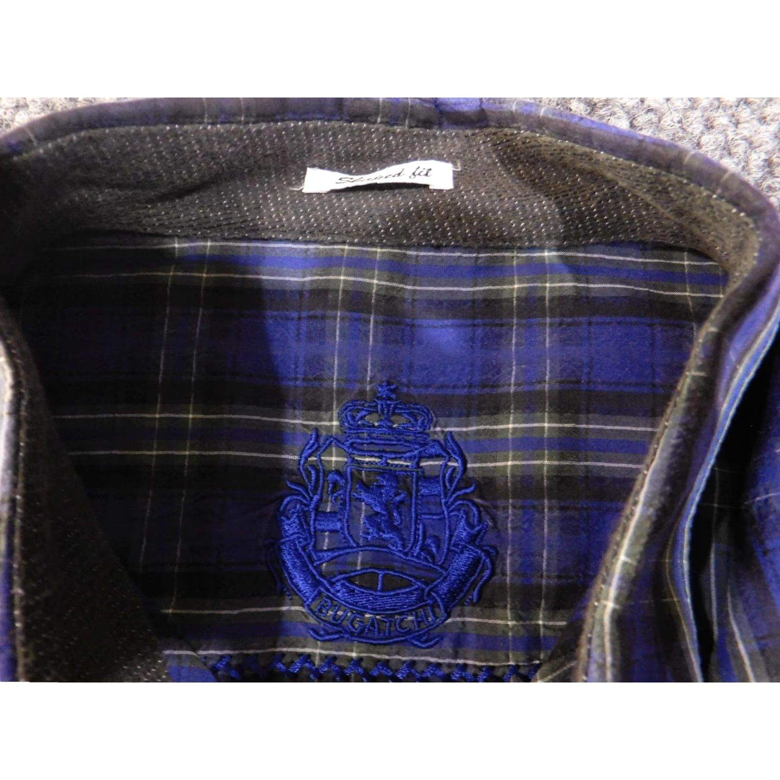 BUGATCHI Bugatchi Shirt Mens Medium Plaid Long Sleeve Shaped Fit Stretch Classic Size US M / EU 48-50 / 2 - 7 Thumbnail