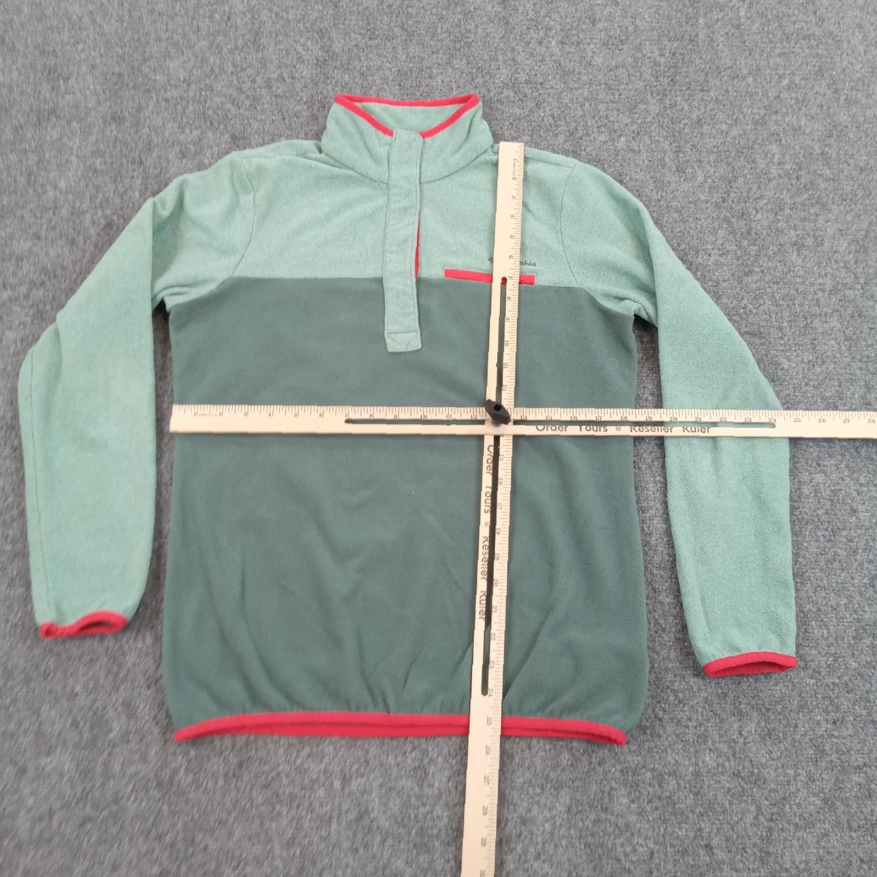Vintage Columbia Fleece Jacket Womens Medium Green Casual Snap Closure Size M / US 6-8 / IT 42-44 - 2 Thumbnail