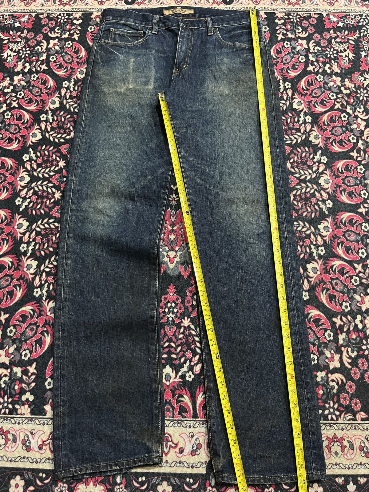 Undercover × Uniqlo Vintage Uniqlo S002 Dark Blue Washed Whisker Straight Jeans Size US 32 / EU 48 - 11 Thumbnail