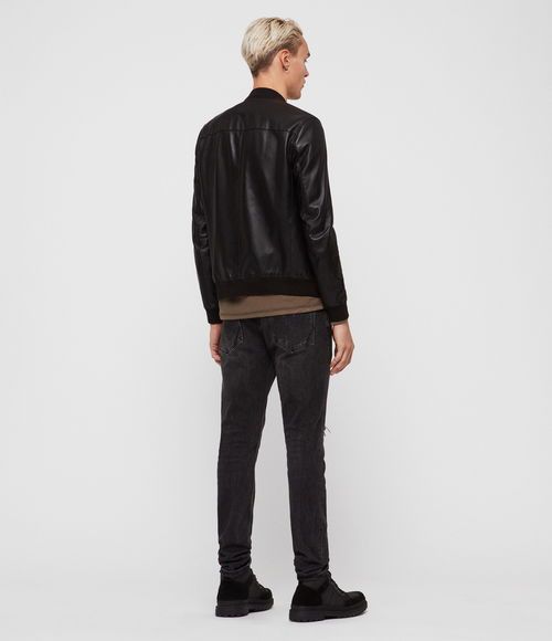 Allsaints Allsaints leather men jacket bomber Mower XS Black Size US XS / EU 42 / 0 - 4 Thumbnail