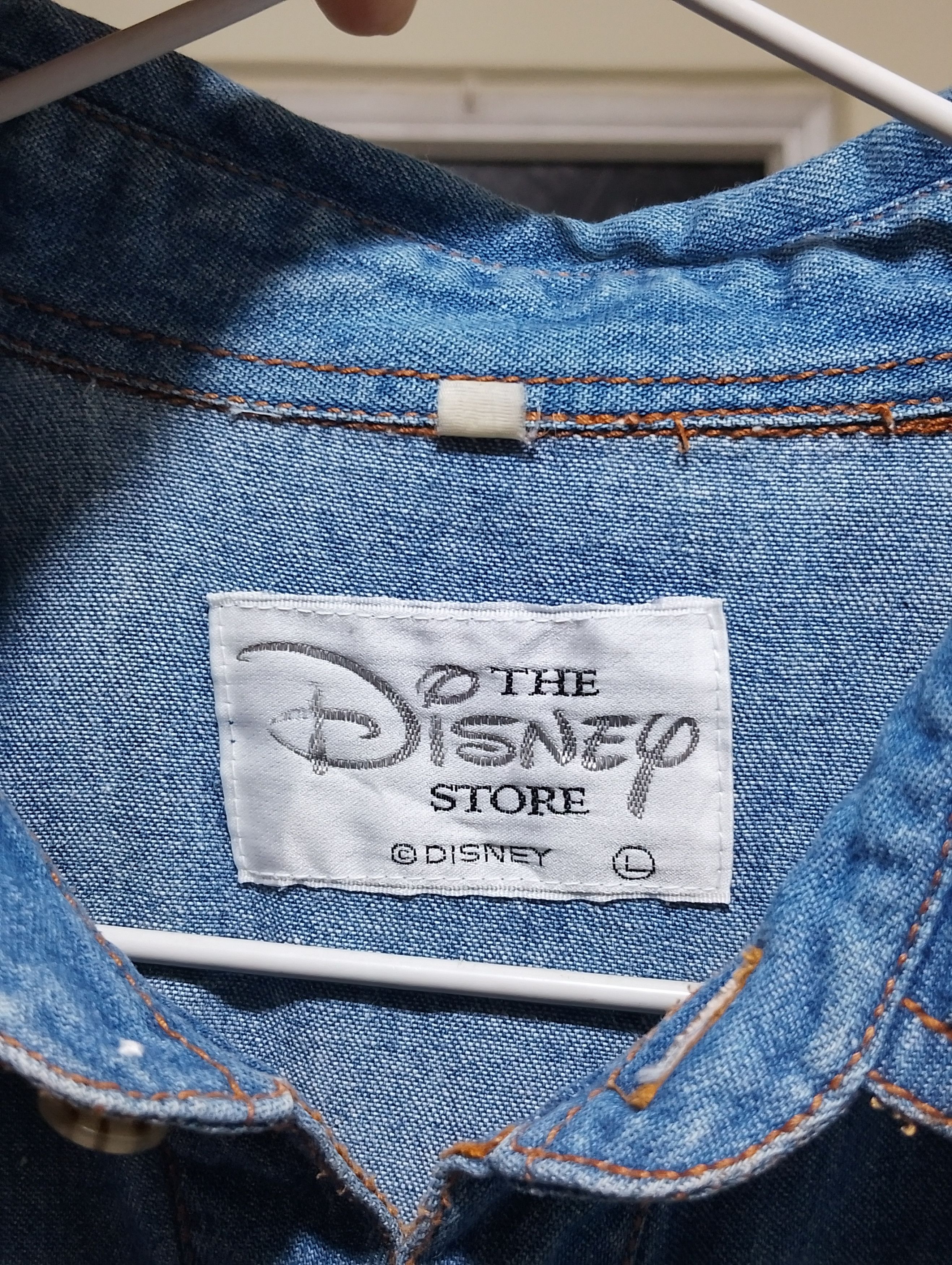Disney Mickey Mouse Denim Shirt / Mickey Embroided Size US L / EU 52-54 / 3 - 3 Thumbnail