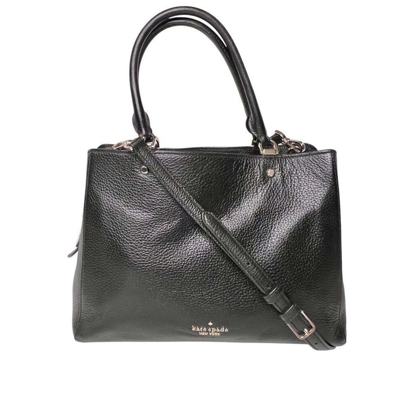 Kate Spade Kate Spade Leila Pebbled Leather Satchel Handbag Black $399 Size ONE SIZE - 2 Thumbnail