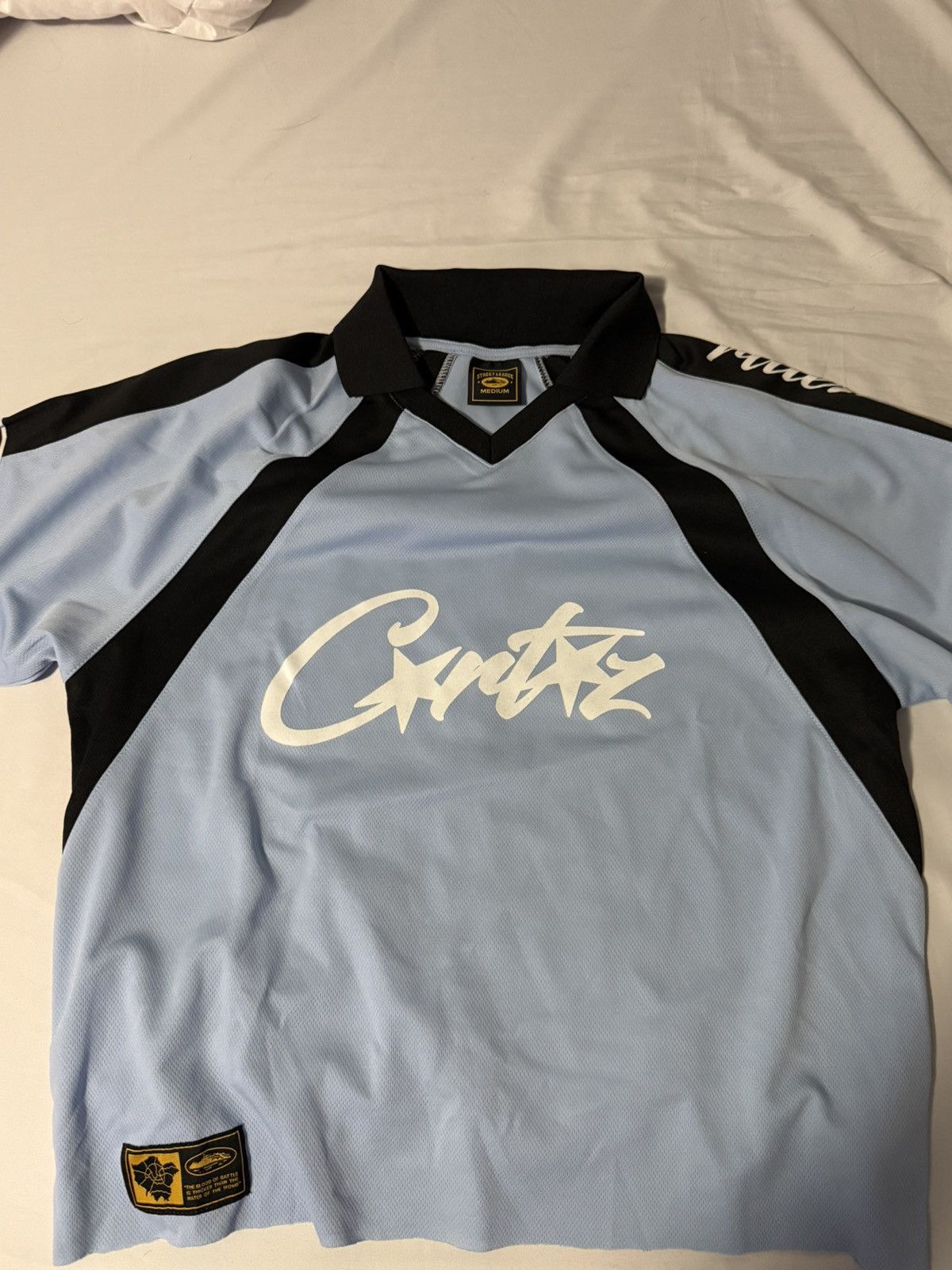 Corteiz 2025 Corteiz Japan Flames Football Soccer Jersey White M
