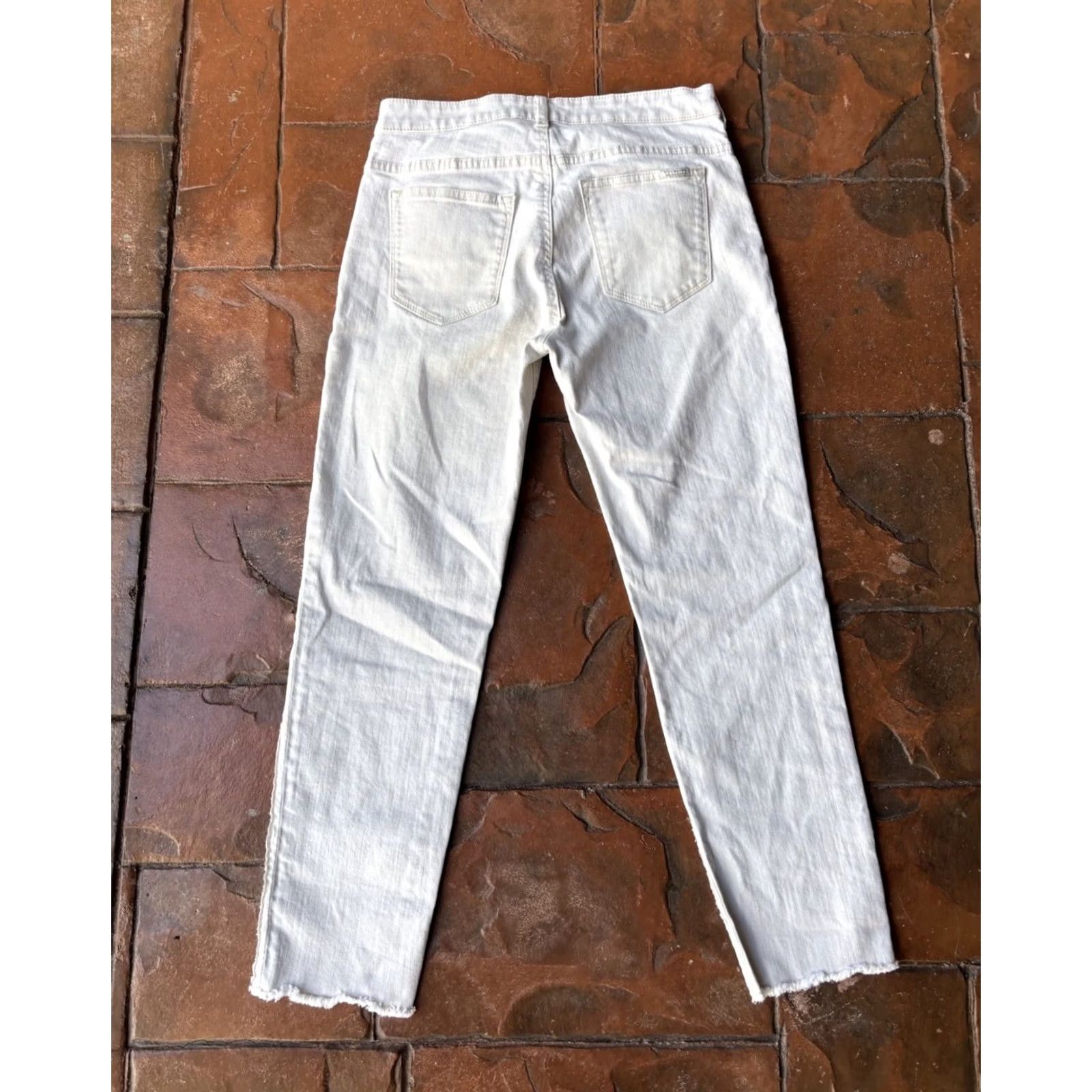 Scotch & Soda Scotch & Soda Vagabond Voyage Petit AMI Slim Boyfriend Jeans Women’s 27 Cream Denim Pockets Logo Embroidered Size 27" / US 4 / IT 40 - 3 Thumbnail