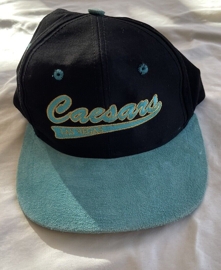 Fruition × Vintage Vintage Caesar’s Casino Las Vegas Hat Black Turquoise 90’s Size ONE SIZE - 7 Thumbnail