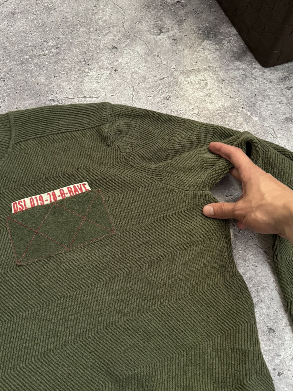 Diesel Vintage Diesel military style knitting sweater sweatshirt Size US XL / EU 56 / 4 - 6 Thumbnail