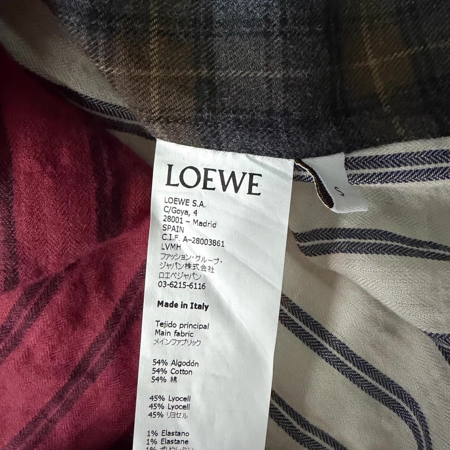 Loewe LOEWE Striped & Checkered Patchwork Shirt Q10 Size US S / EU 44-46 / 1 - 4 Thumbnail
