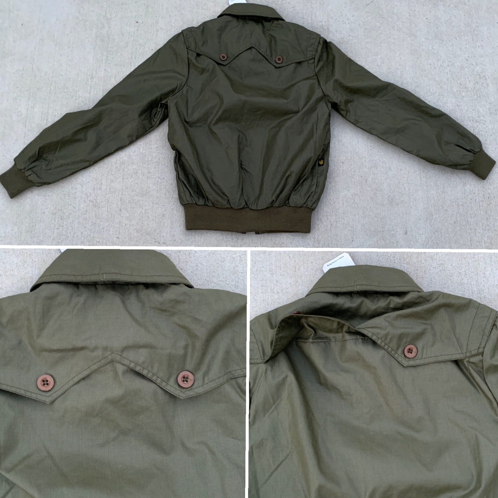Vintage VINTAGE Sasson New York Paris Windbreaker Jacket 1980s Size S Green Women Mens Small Olive Army Green Jacket Size S / US 4 / IT 40 - 5 Thumbnail