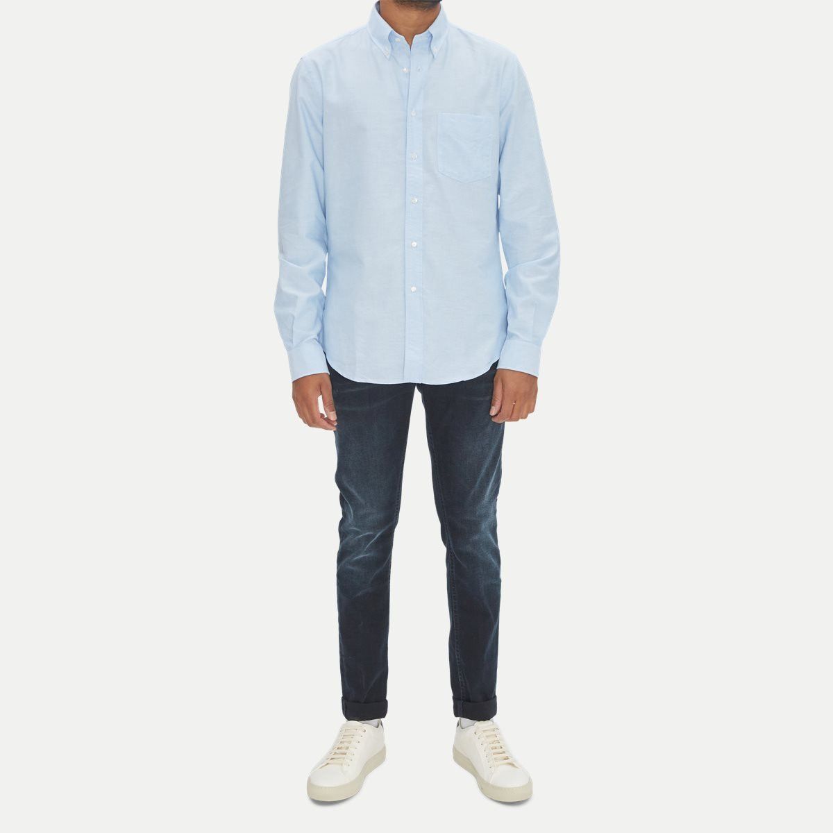 Aspesi ASPESI solid navy blue regular fit Oxford shirt 42 / Large Size US L / EU 52-54 / 3 - 3 Thumbnail