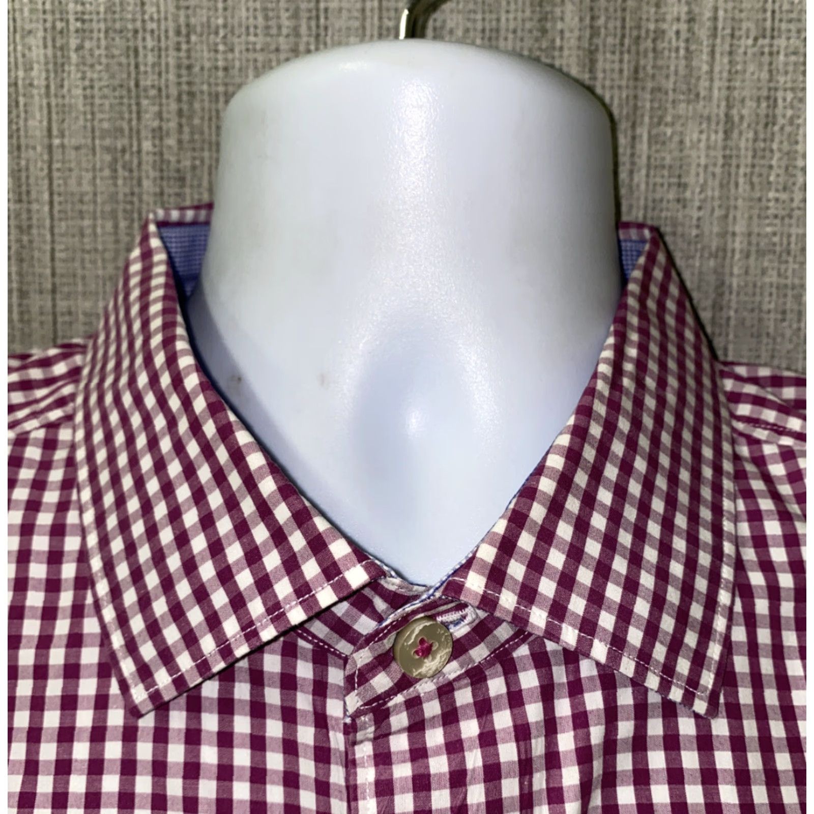 Tommy Bahama Tommy Bahama Shirt Mens Button-Up Long Sleeve Red/White Checkered Size L Size US L / EU 52-54 / 3 - 3 Thumbnail