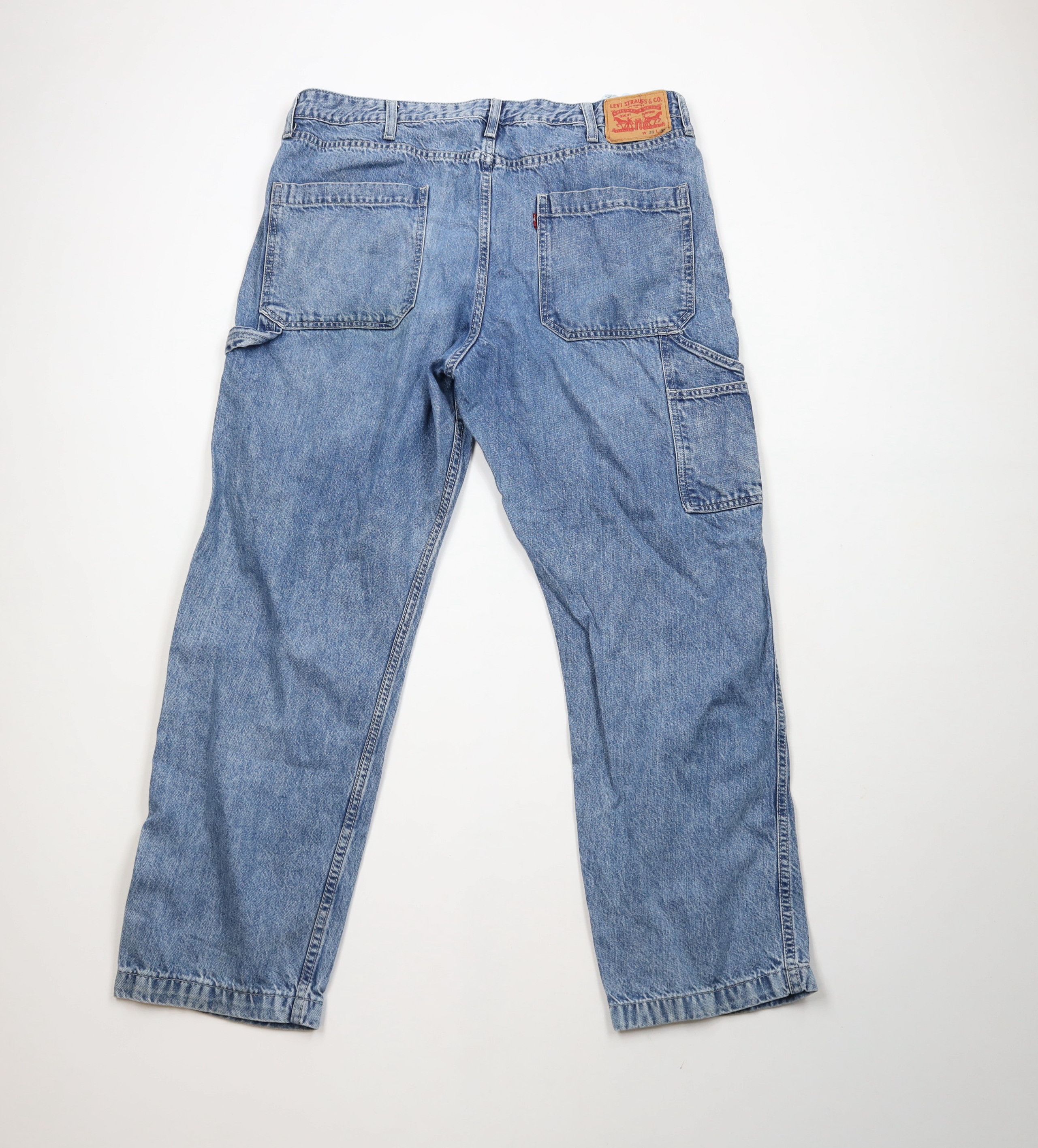 Levi's × Vintage Vintage Y2K Levis Baggy Wide Leg Dungaree Denim Jeans Blue Size US 38 / EU 54 - 12 Thumbnail