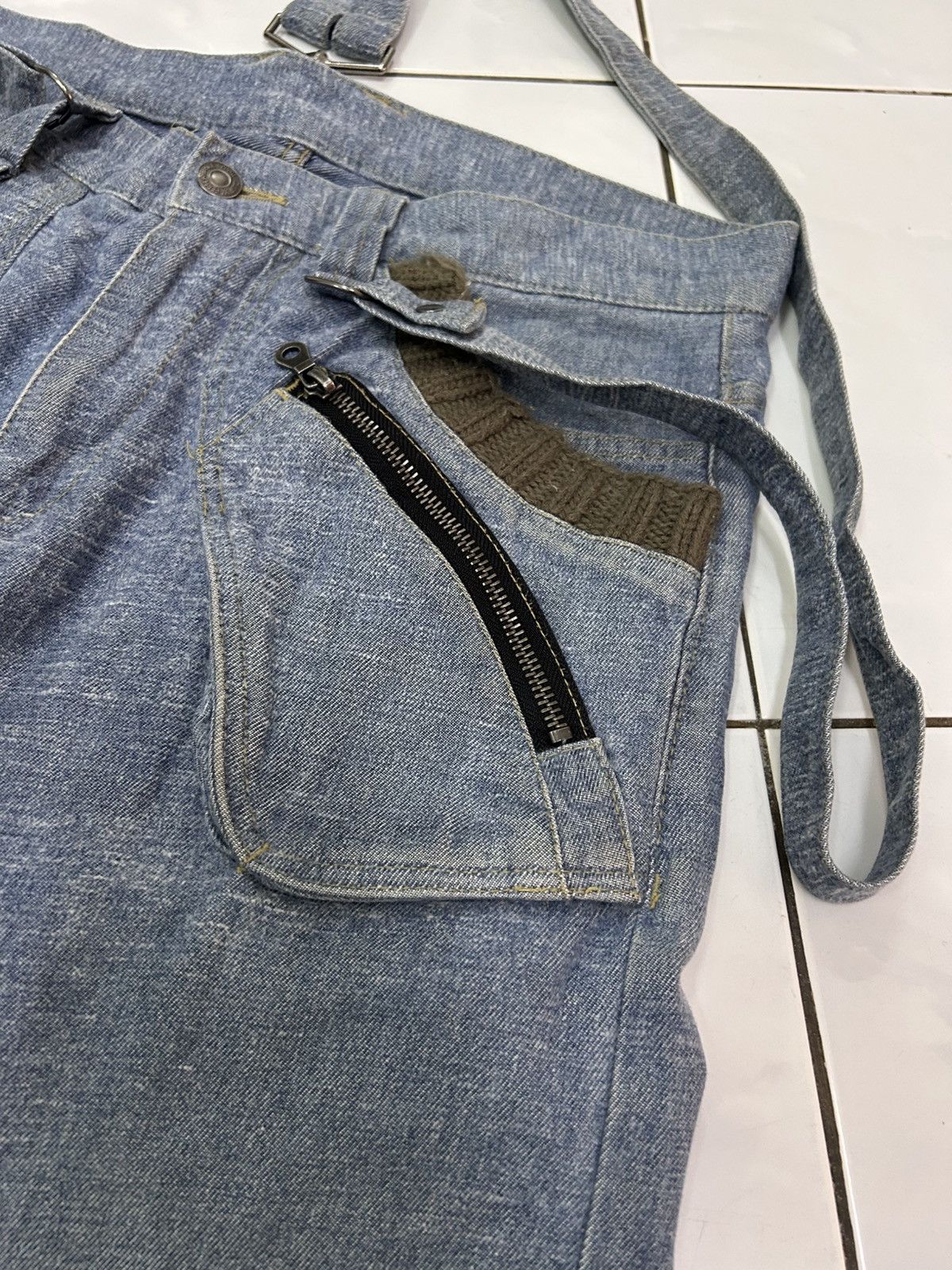 Japanese Brand × PPFM × Vintage Vintage PPFM Japanese Denim Twisted-Leg Utility Jeans Size US 34 / EU 50 - 20 Thumbnail
