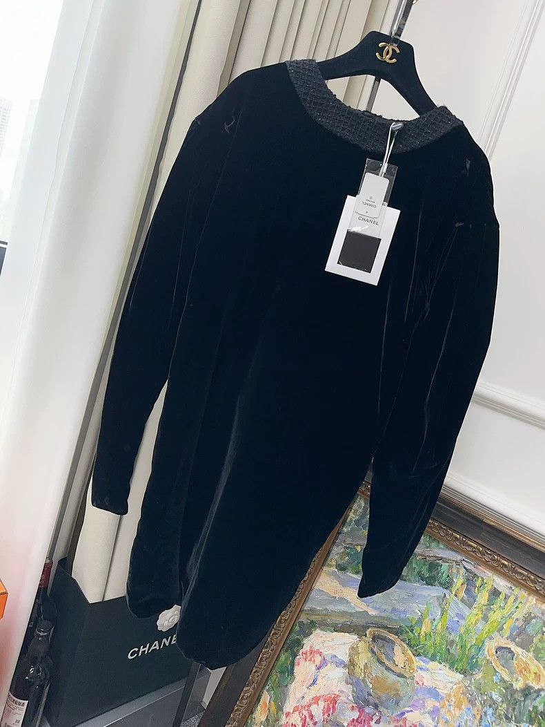 Chanel 20k Equestrian Velvet Dress - dmc