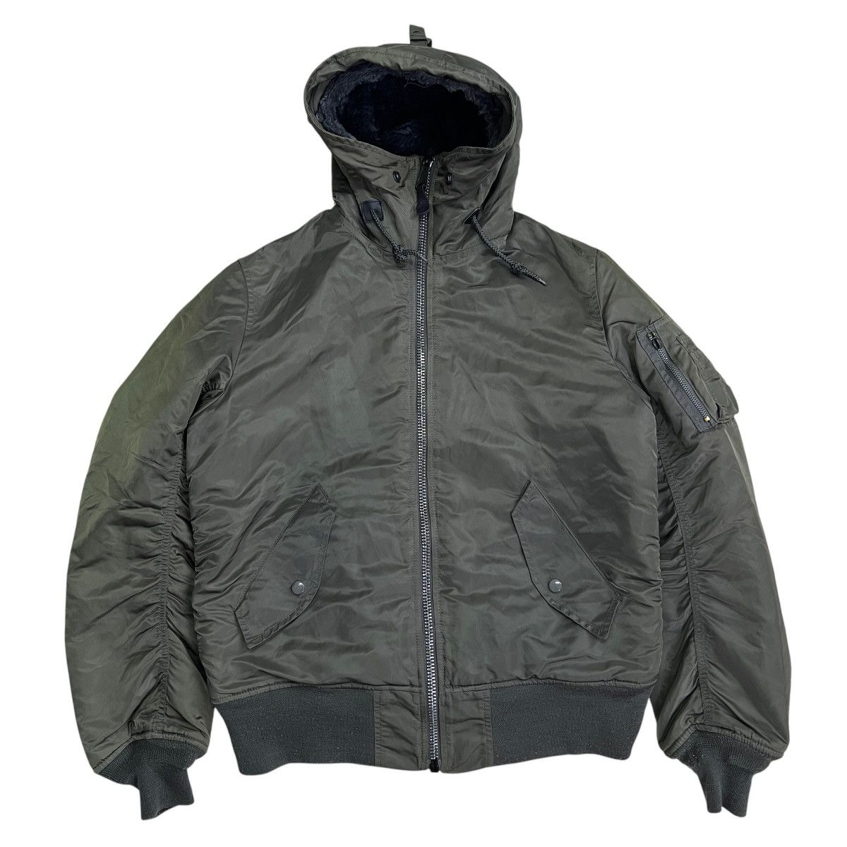 Alpha Industries 💥 ALPHA M-1 WITH HOODED BOMBER JACKET Size US L / EU 52-54 / 3 - 4 Thumbnail